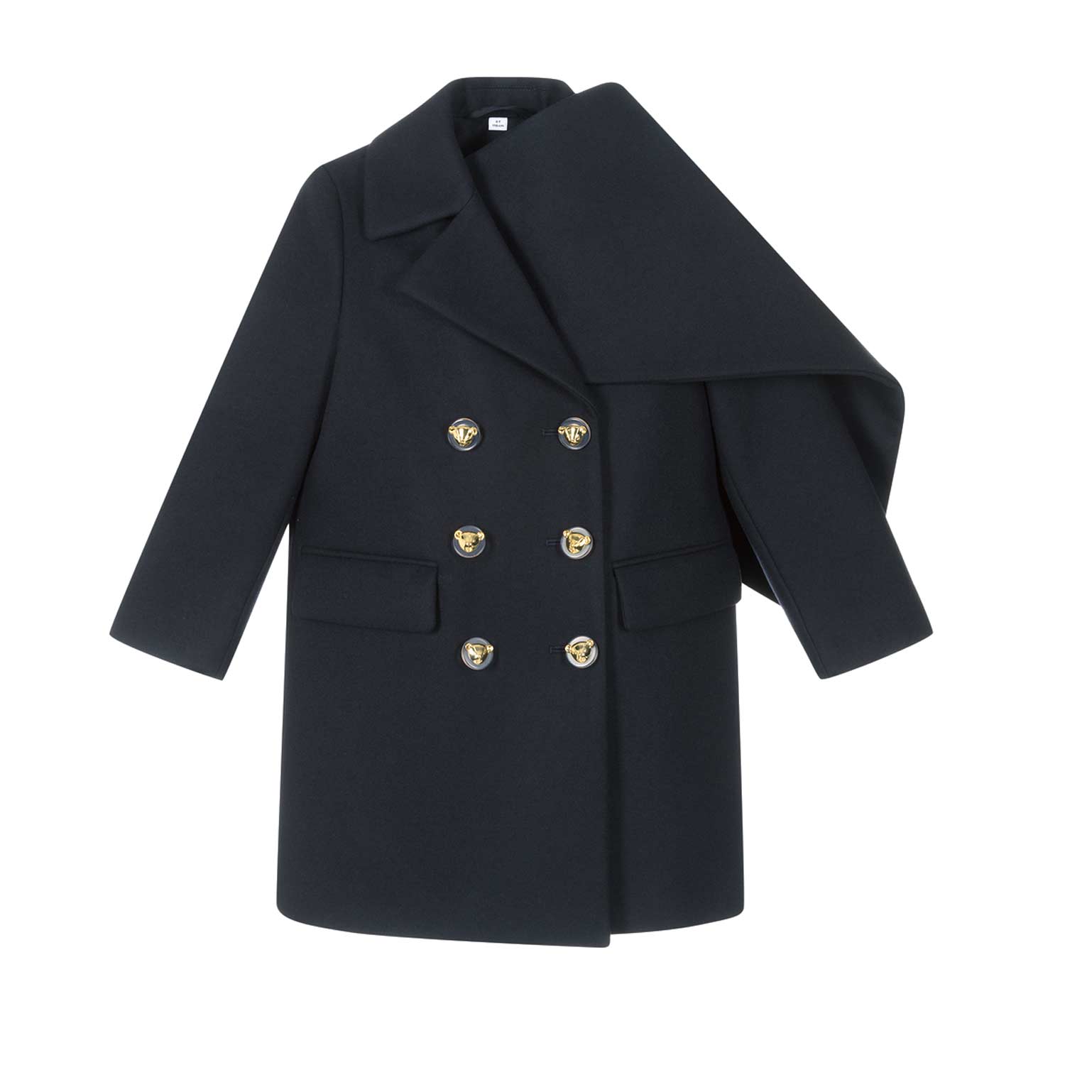 CAPPOTTO DI LANA BLU CON SCIARPA BAMBINA E TEEN - annameglio.com abbigliamento moda