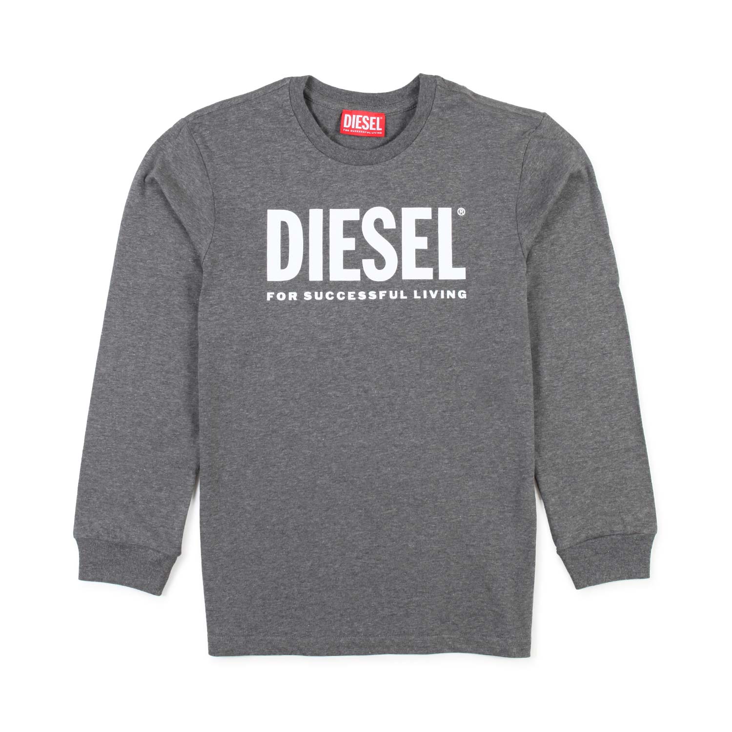 T-SHIRT UNISEX MANICA LUNGA GRIGIA CON LOGO BIANCO - annameglio.com abbigliamento moda