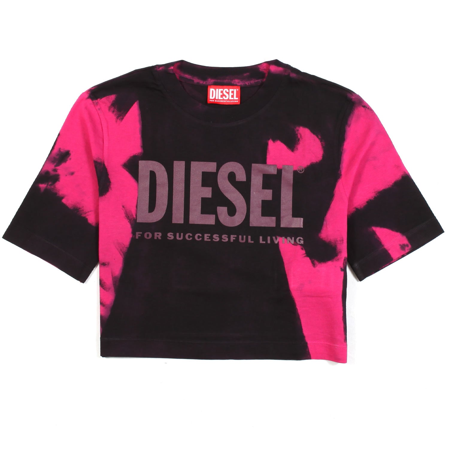 T-SHIRT NERA E FUCSIA CROPPED BAMBINA E TEEN - annameglio.com abbigliamento moda