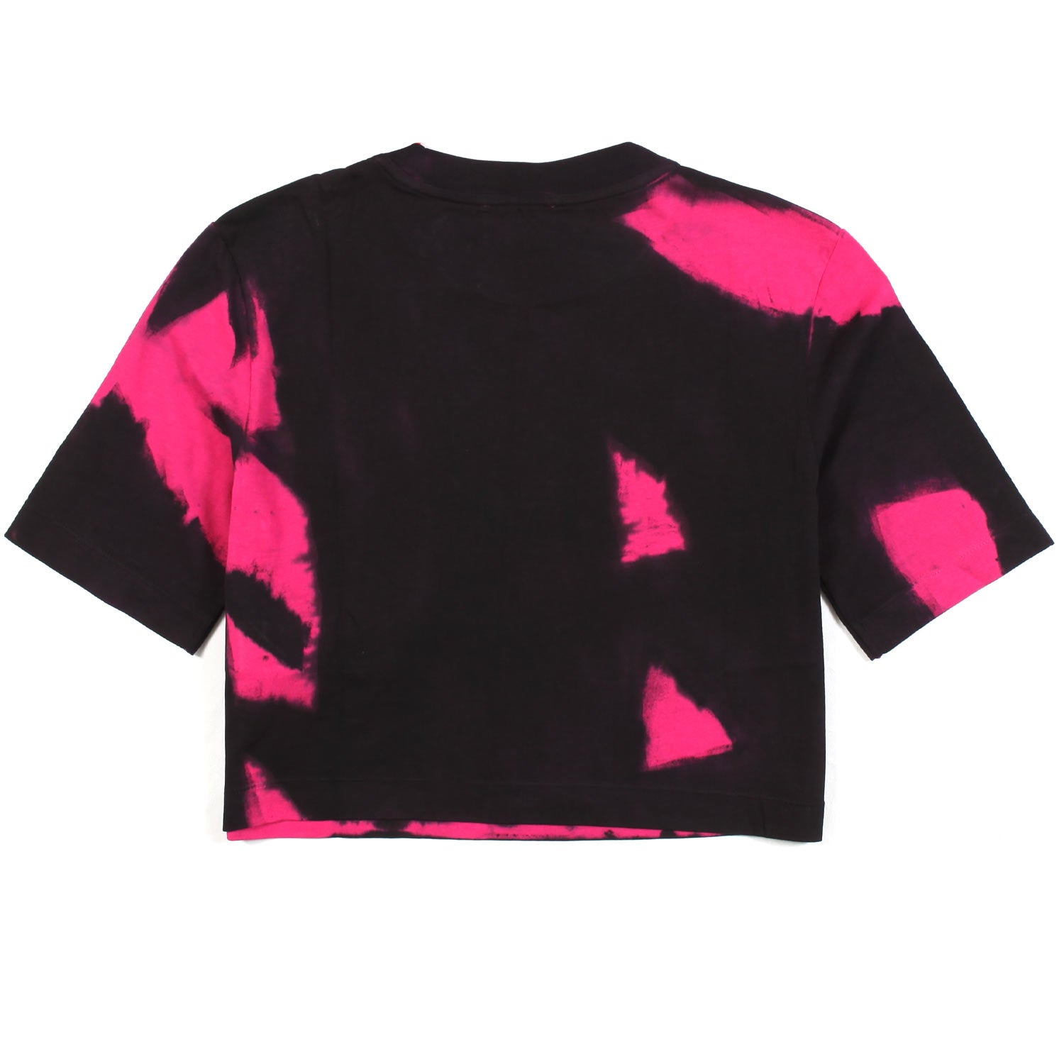 T-SHIRT NERA E FUCSIA CROPPED BAMBINA E TEEN - annameglio.com abbigliamento moda