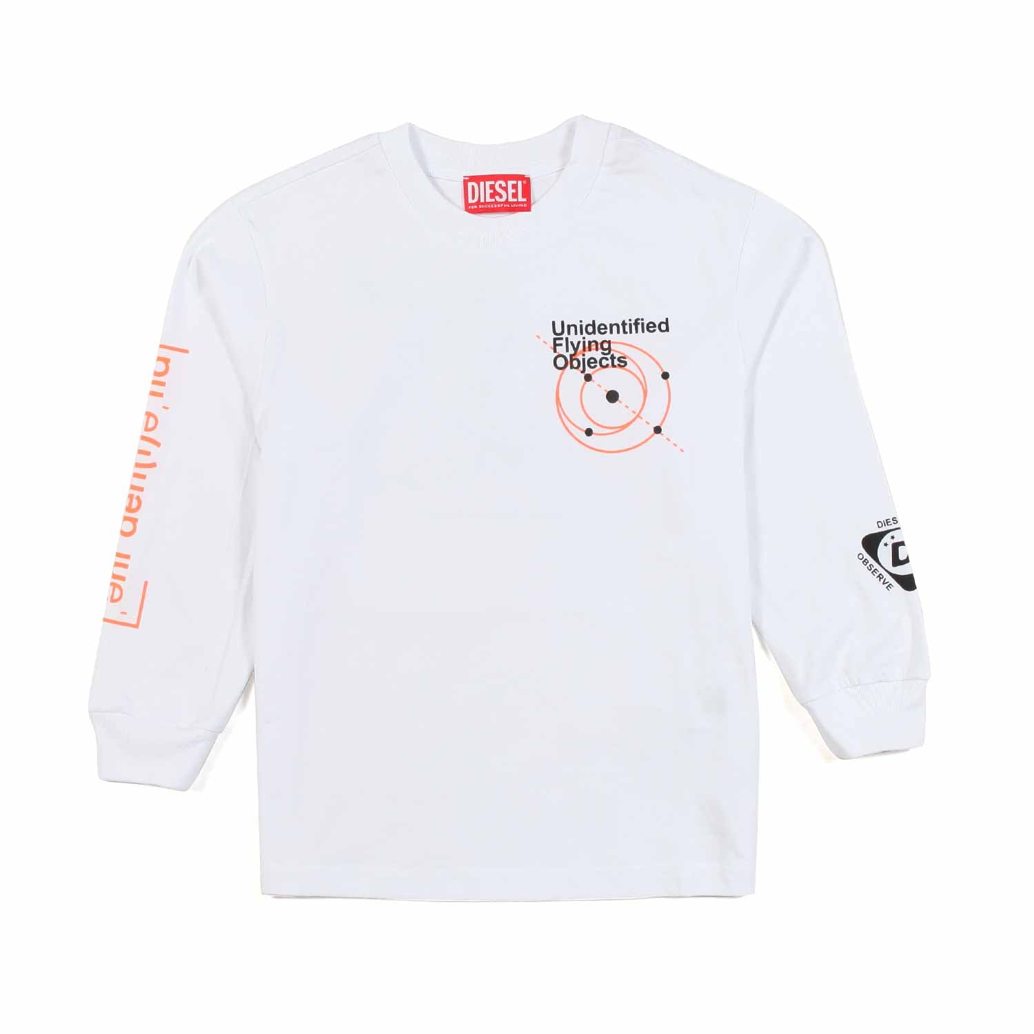 T-SHIRT UNISEX MANICA LUNGA BIANCA DIESEL SPACE - annameglio.com abbigliamento moda