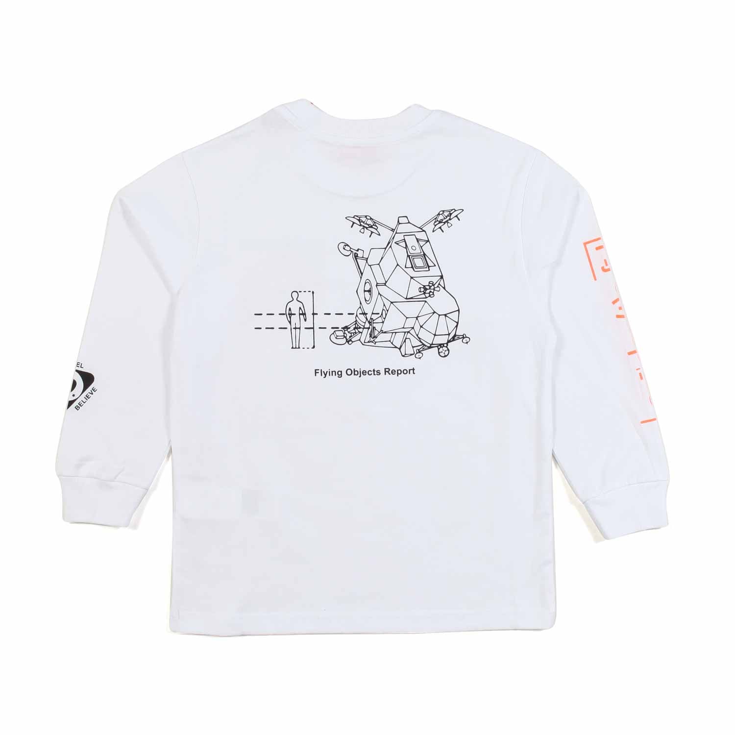 T-SHIRT UNISEX MANICA LUNGA BIANCA DIESEL SPACE - annameglio.com abbigliamento moda