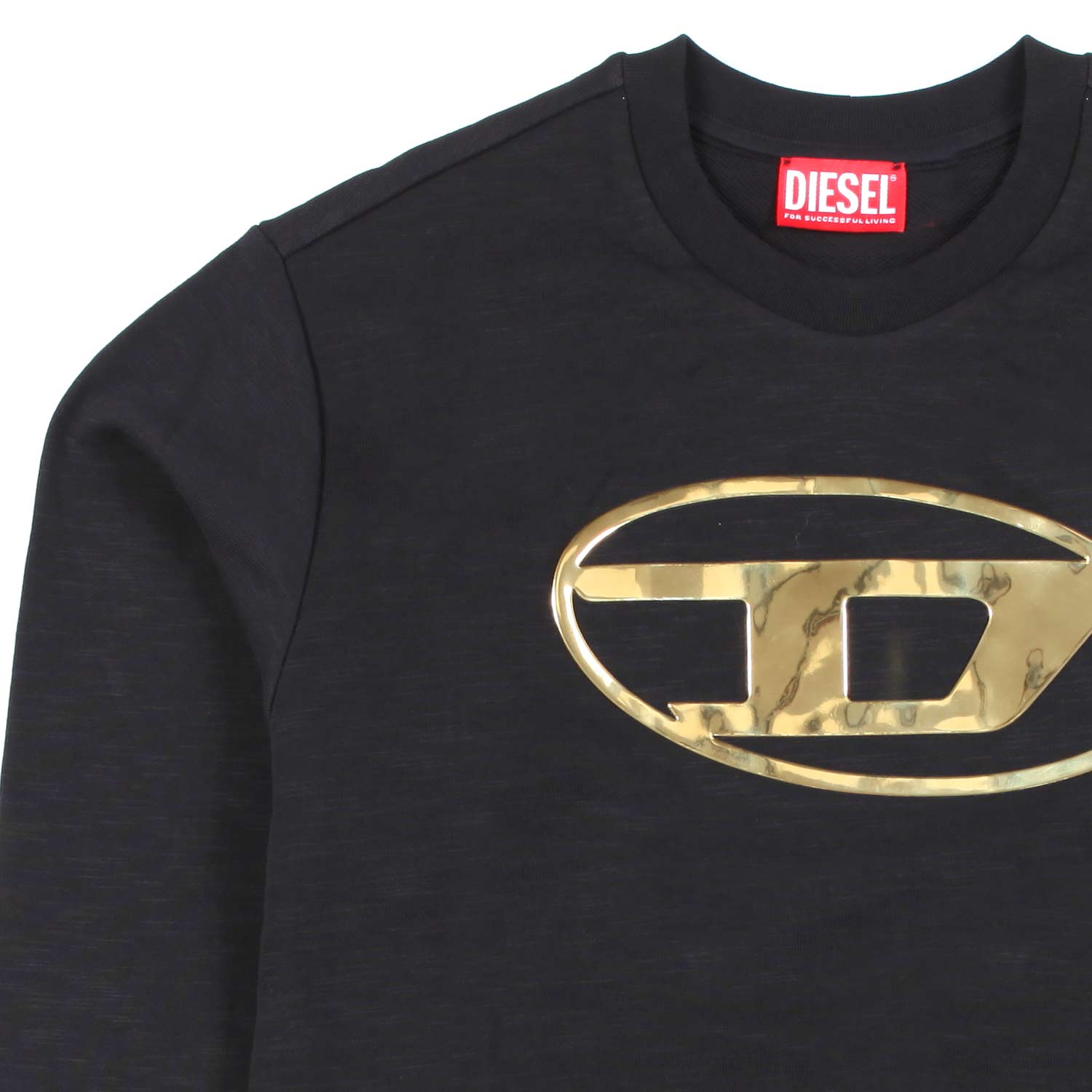 FELPA UNISEX NERA CON MONOGRAMMA ORO - annameglio.com abbigliamento moda