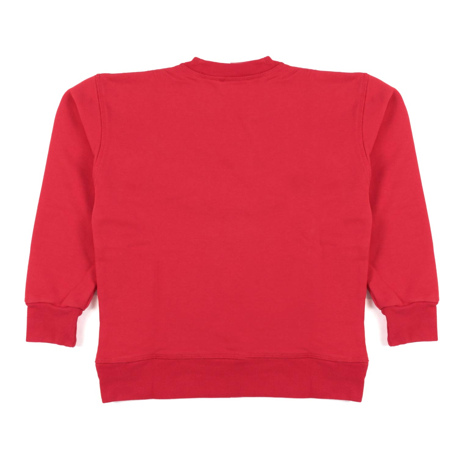 FELPA NO-GENDER ROSSA CON LOGHI BIANCHI E NERI - annameglio.com abbigliamento moda