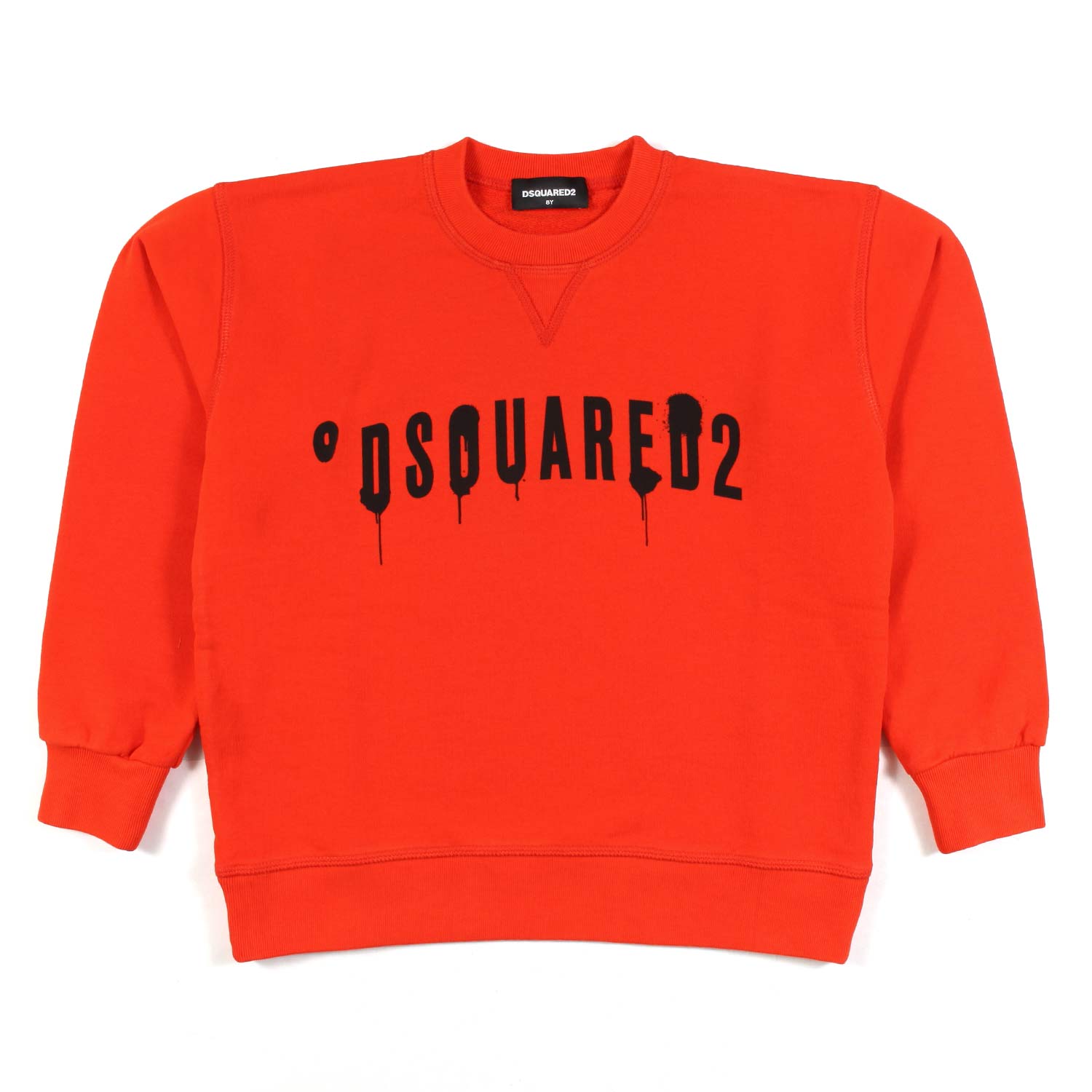 FELPA ARANCIONE CON LOGO NERO BAMBINO E TEEN - annameglio.com abbigliamento moda