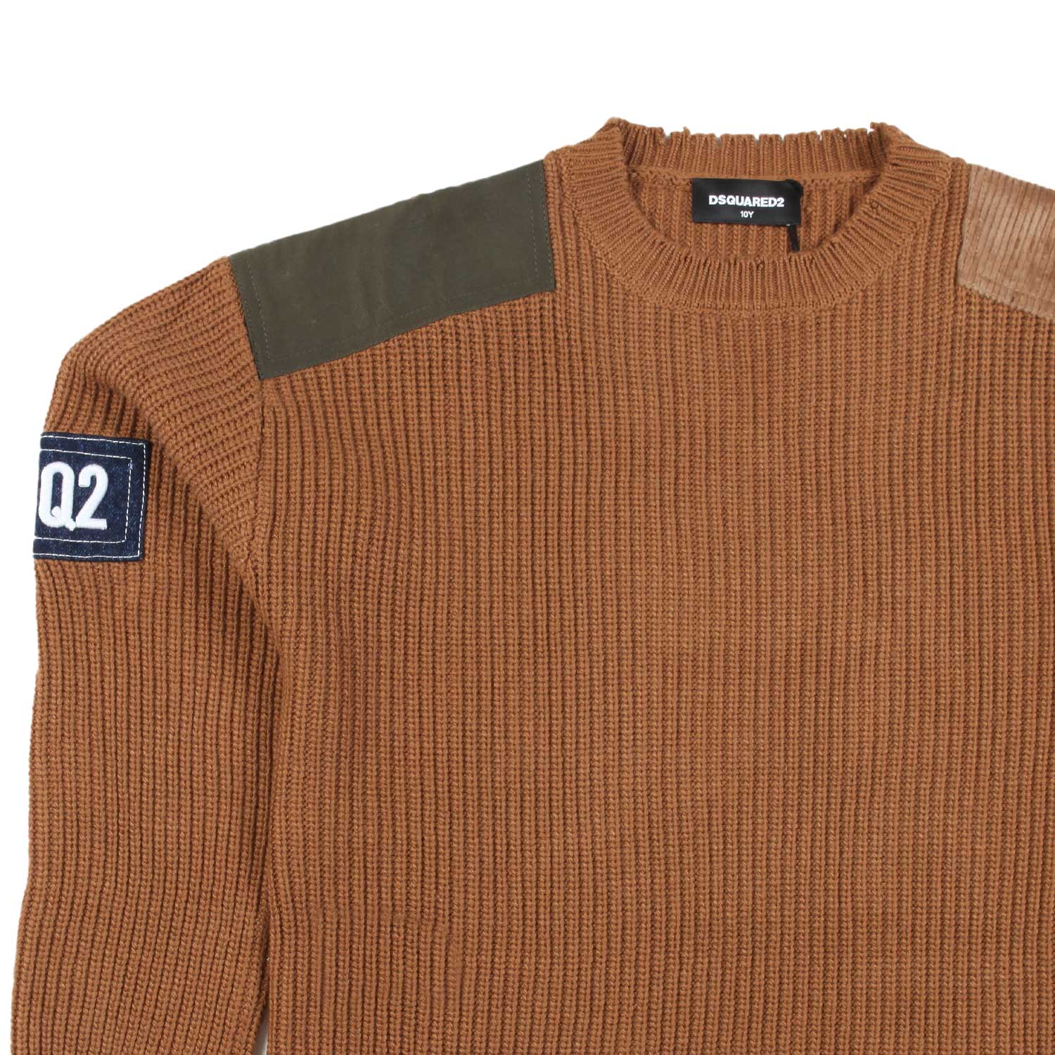 PULLOVER UNISEX MARRONE CON TOPPE MULTICOLOR - annameglio.com abbigliamento moda