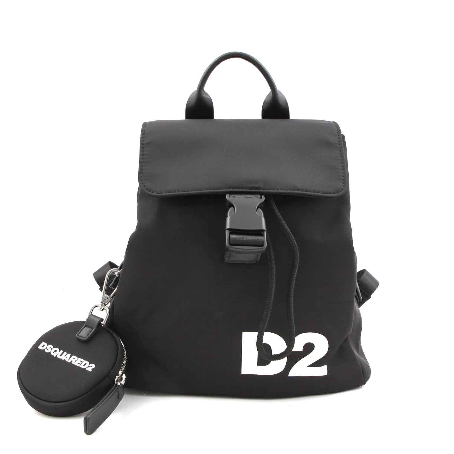 ZAINO NERO CON LOGO BIANCO BAMBINA E TEENAGER - annameglio.com abbigliamento moda