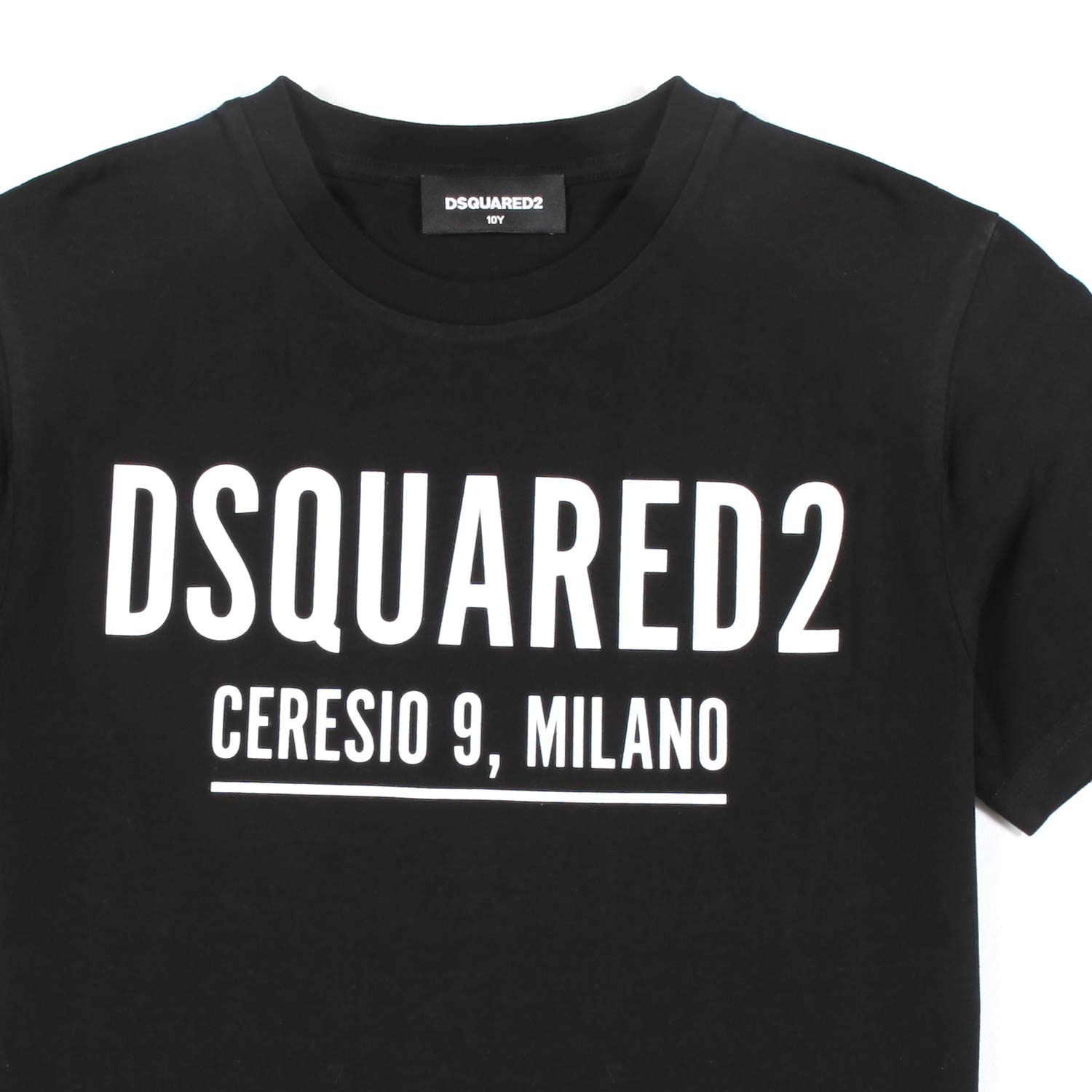 T-SHIRT CERESIO NERA CON LOGHI BIANCHI - annameglio.com abbigliamento moda