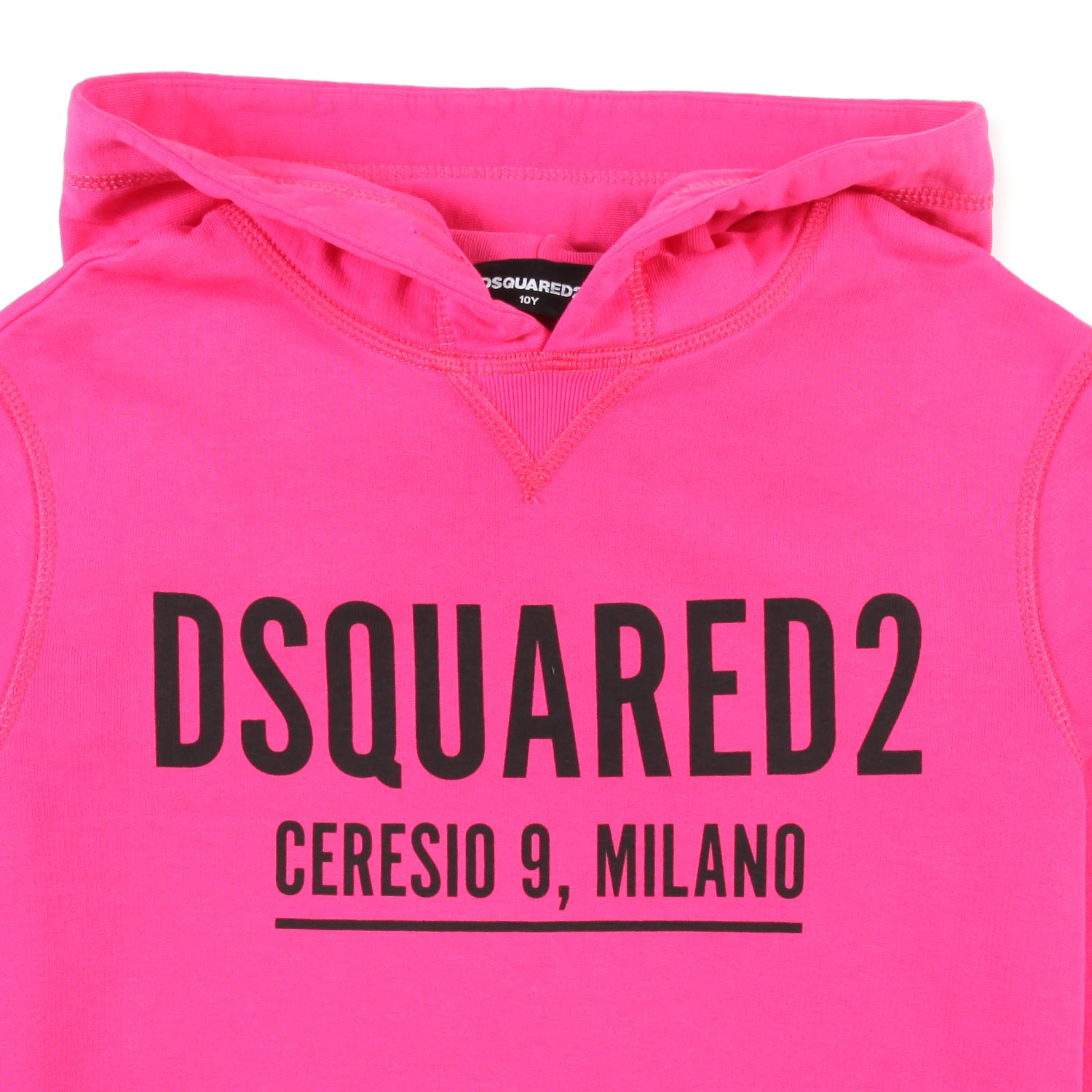 FELPA UNISEX FUCSIA CON CAPPUCCIO JR E TEEN - annameglio.com abbigliamento moda