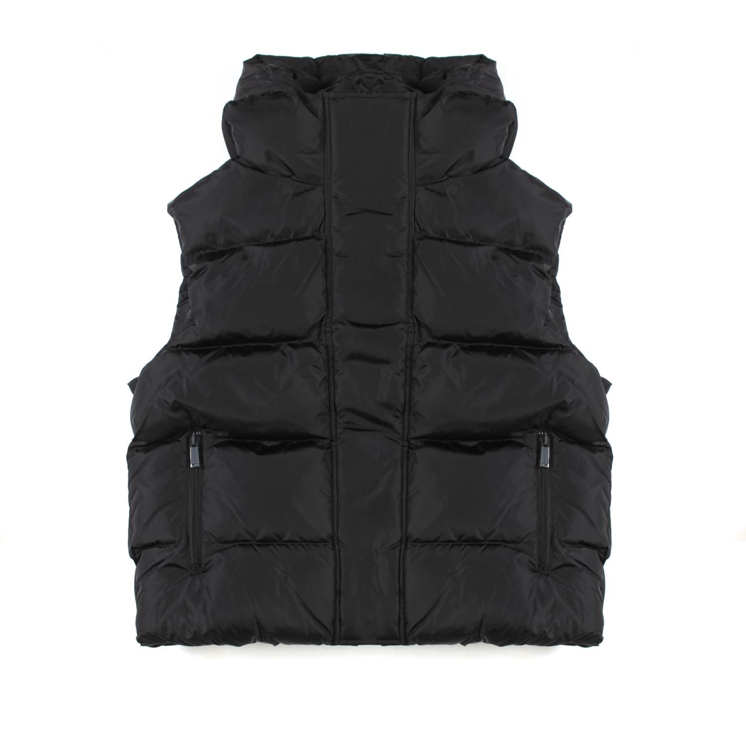 GILET NO-GENDER NERO IN NYLON TRAPUNTATO - annameglio.com abbigliamento moda