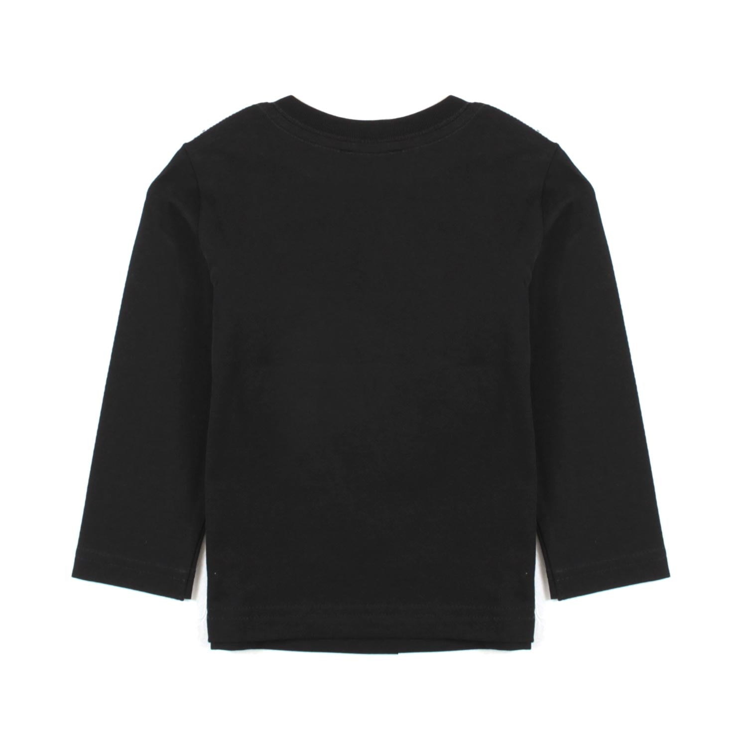 BABY T-SHIRT NERA A MANICA LUNGA CON LOGO BIANCO - annameglio.com abbigliamento moda