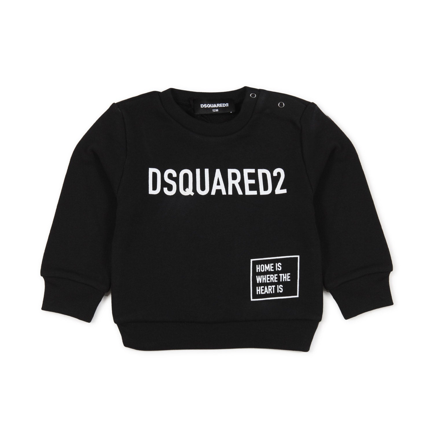 FELPA NERA CON LOGO BIANCO BIMBO - annameglio.com abbigliamento moda