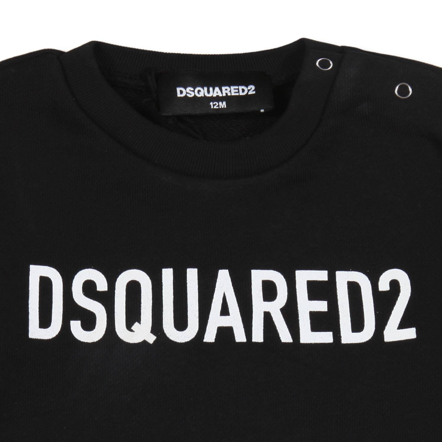 FELPA NERA CON LOGO BIANCO BIMBO - annameglio.com abbigliamento moda