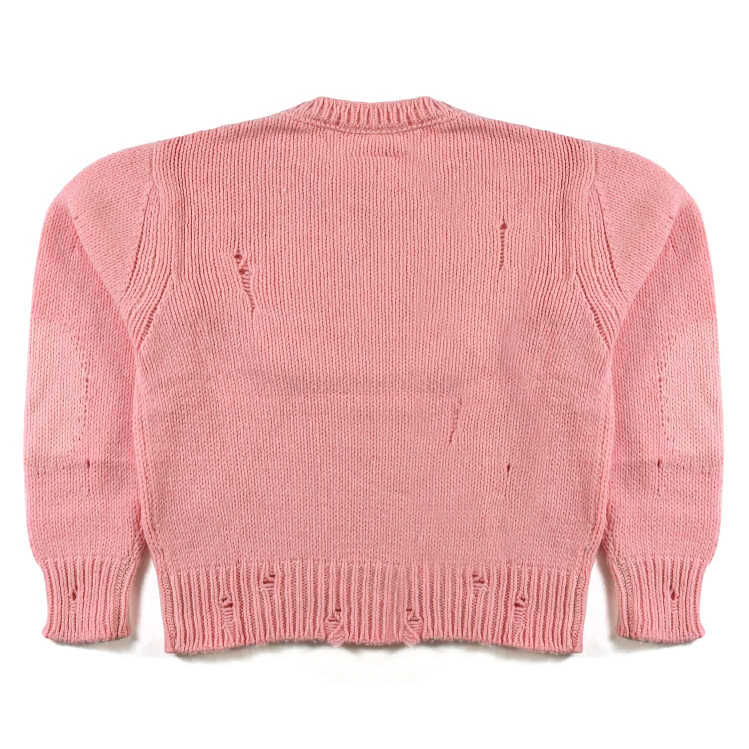MAGLIONE ROSA CON LOGO BIANCO BAMBINA E RAGAZZA - annameglio.com abbigliamento moda