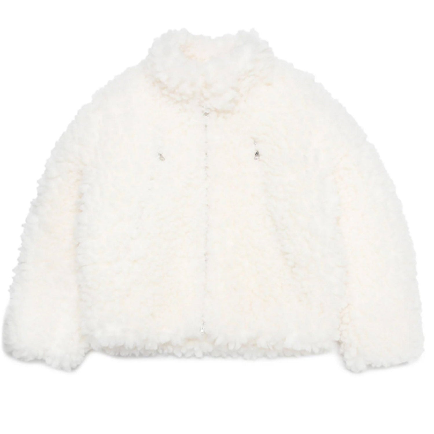 GIACCA SHEARLING BIANCO SPORCO BAMBINA E TEEN - annameglio.com abbigliamento moda