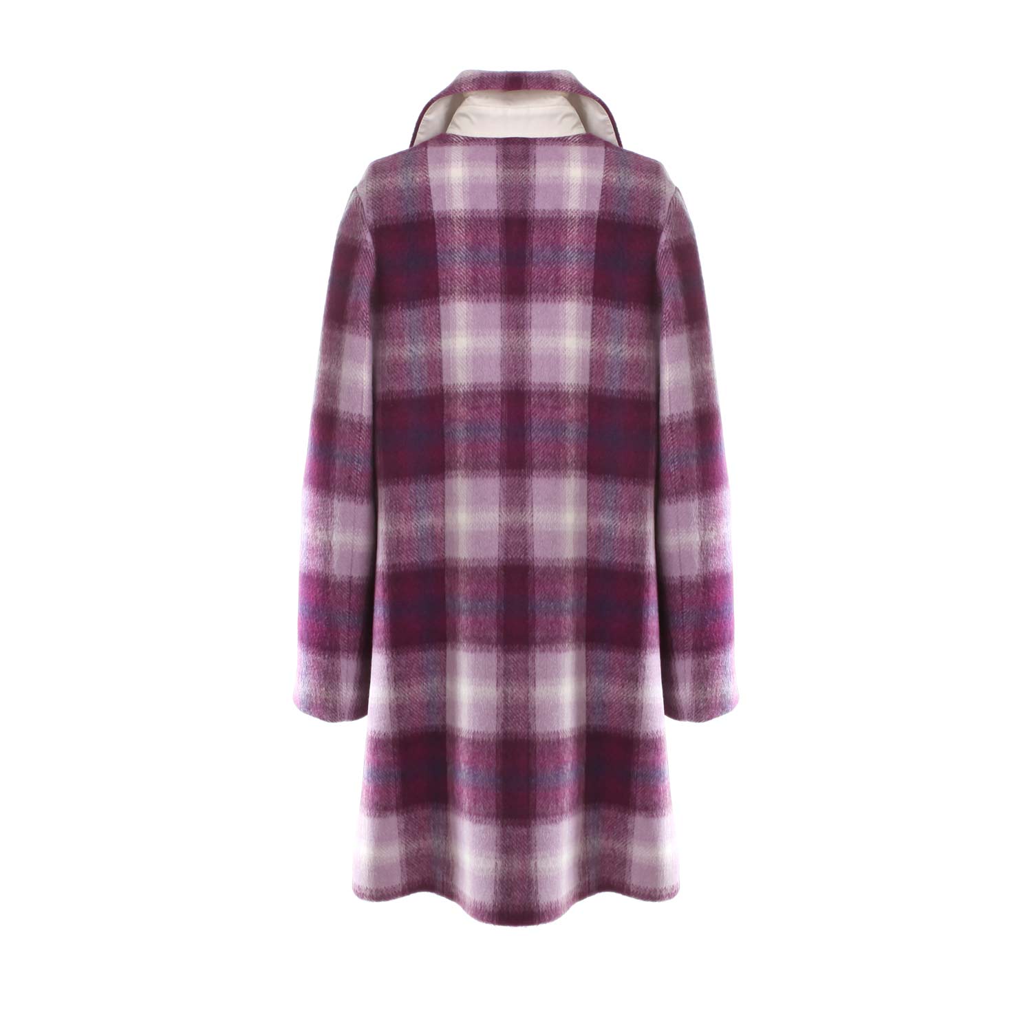 CAPPOTTO TARTAN VIOLA BAMBINA E TEENAGER - annameglio.com abbigliamento moda