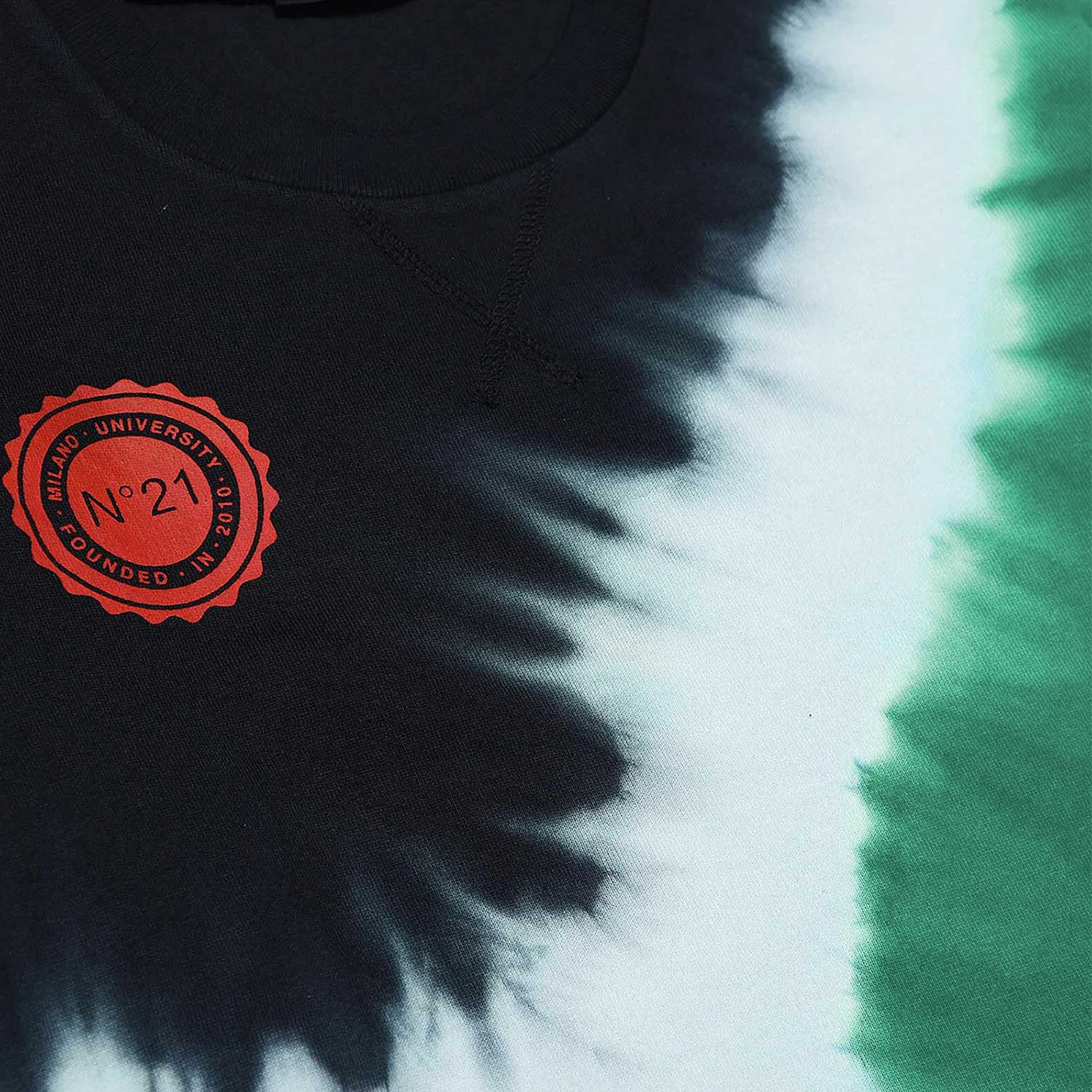 FELPA UNISEX VERDE, BIANCA E NERA TIE DYE - annameglio.com abbigliamento moda