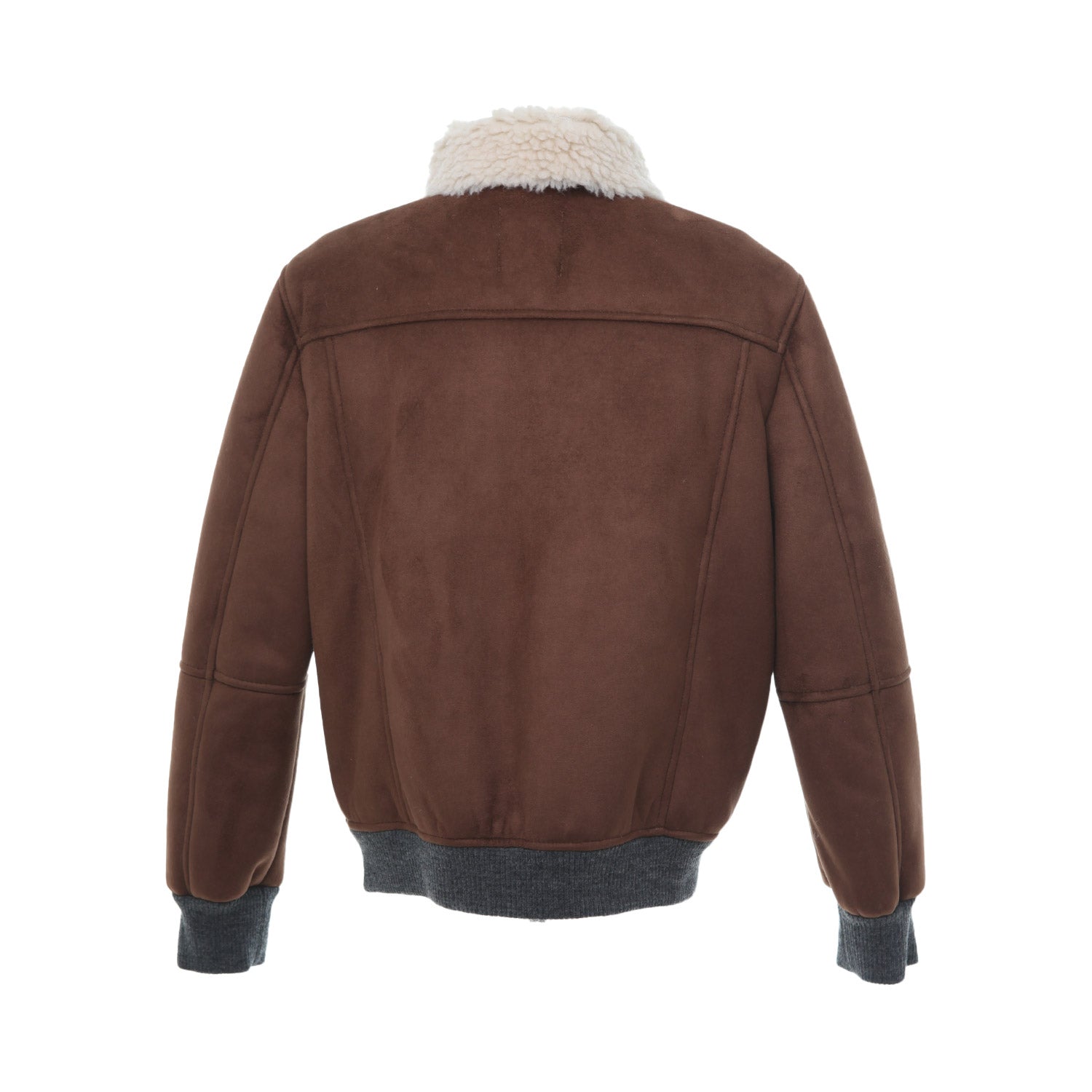 GIUBBOTTO AVIATORE SHEARLING MARRONE E PANNA - annameglio.com abbigliamento moda