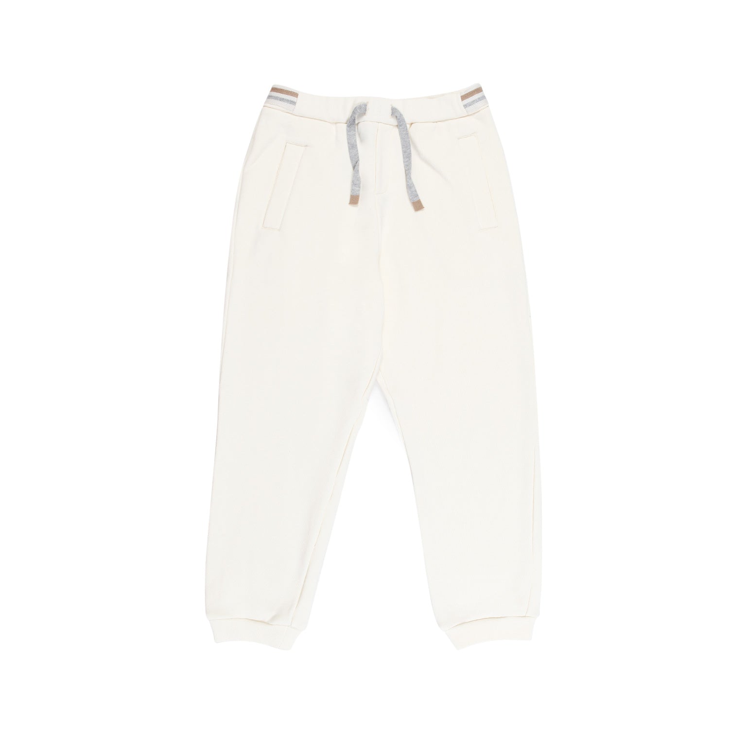 PANTALONE UNISEX IN FELPA PANNA - annameglio.com abbigliamento moda