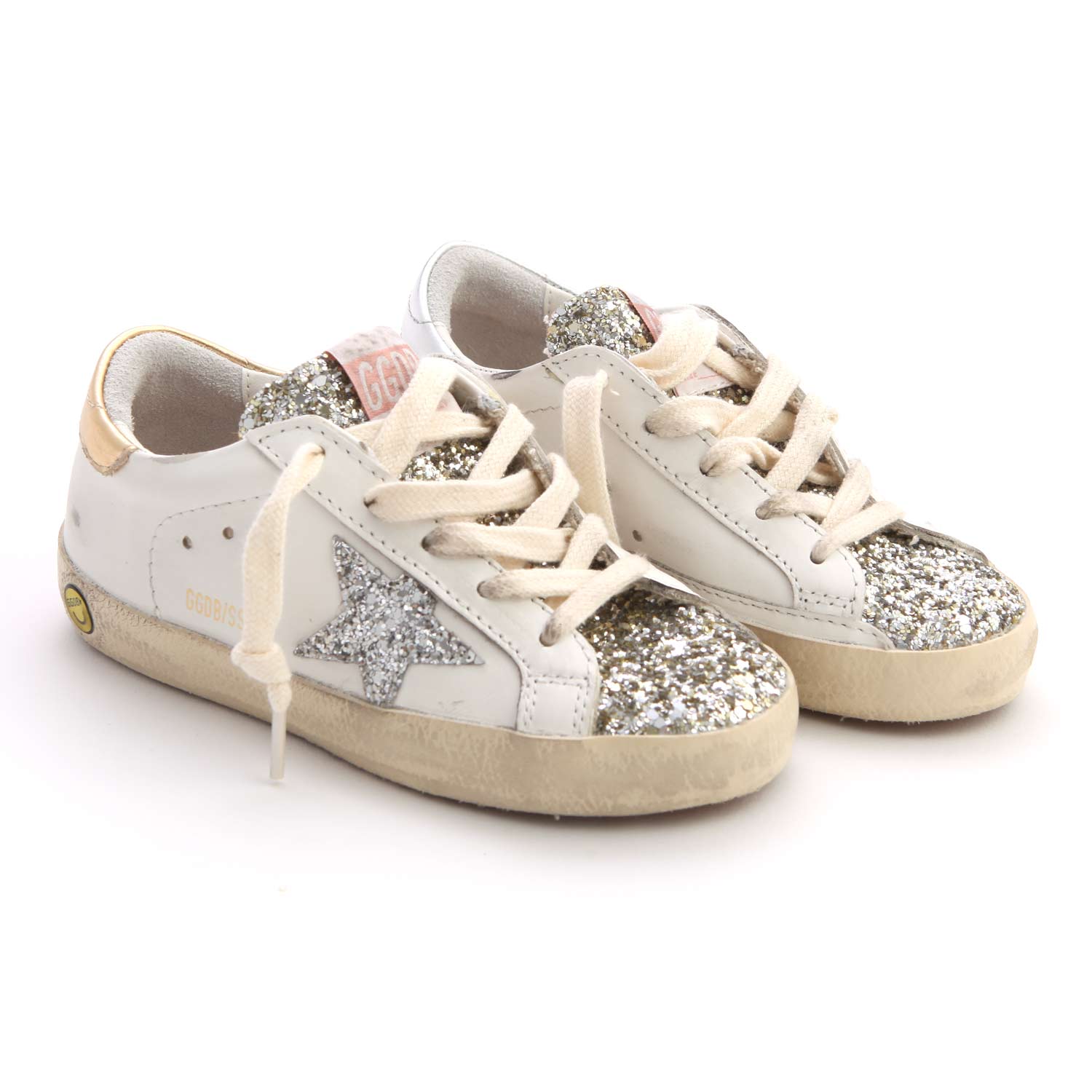SNEAKER SSTAR BIANCA, ORO E ARGENTO BAMBINA JUNIOR - annameglio.com abbigliamento moda