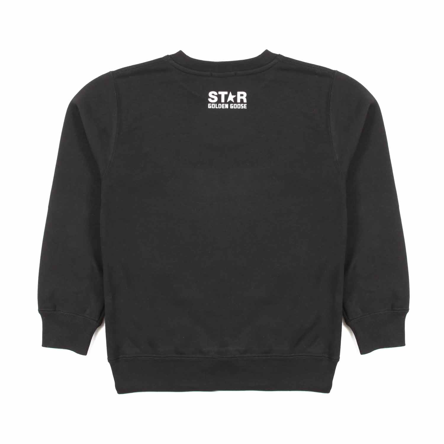 FELPA NERA CON MAXI STELLA BIANCA - annameglio.com abbigliamento moda