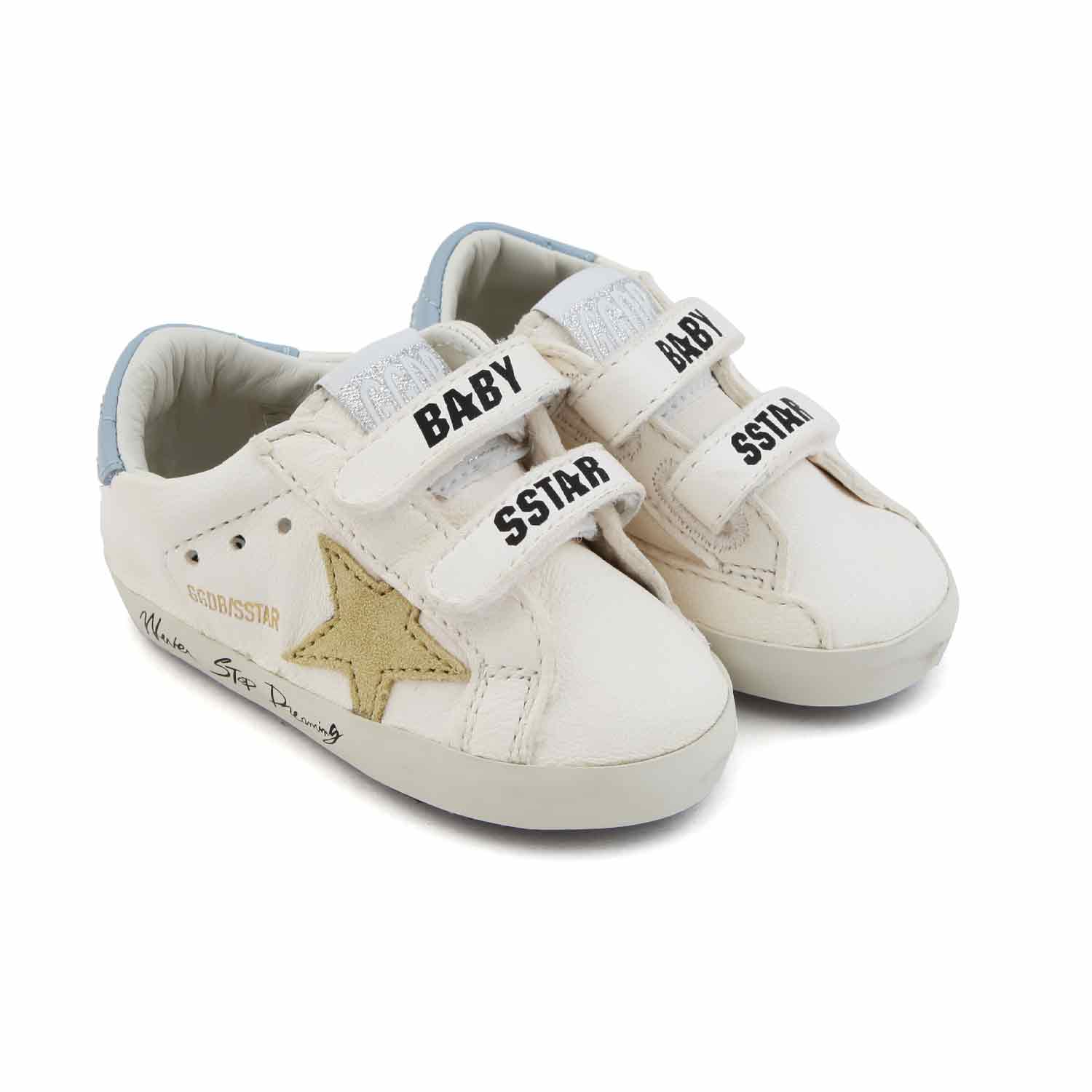 SNEAKER GGDB SSTAR BIANCA CON STELLA ORO NEONATA - annameglio.com abbigliamento moda