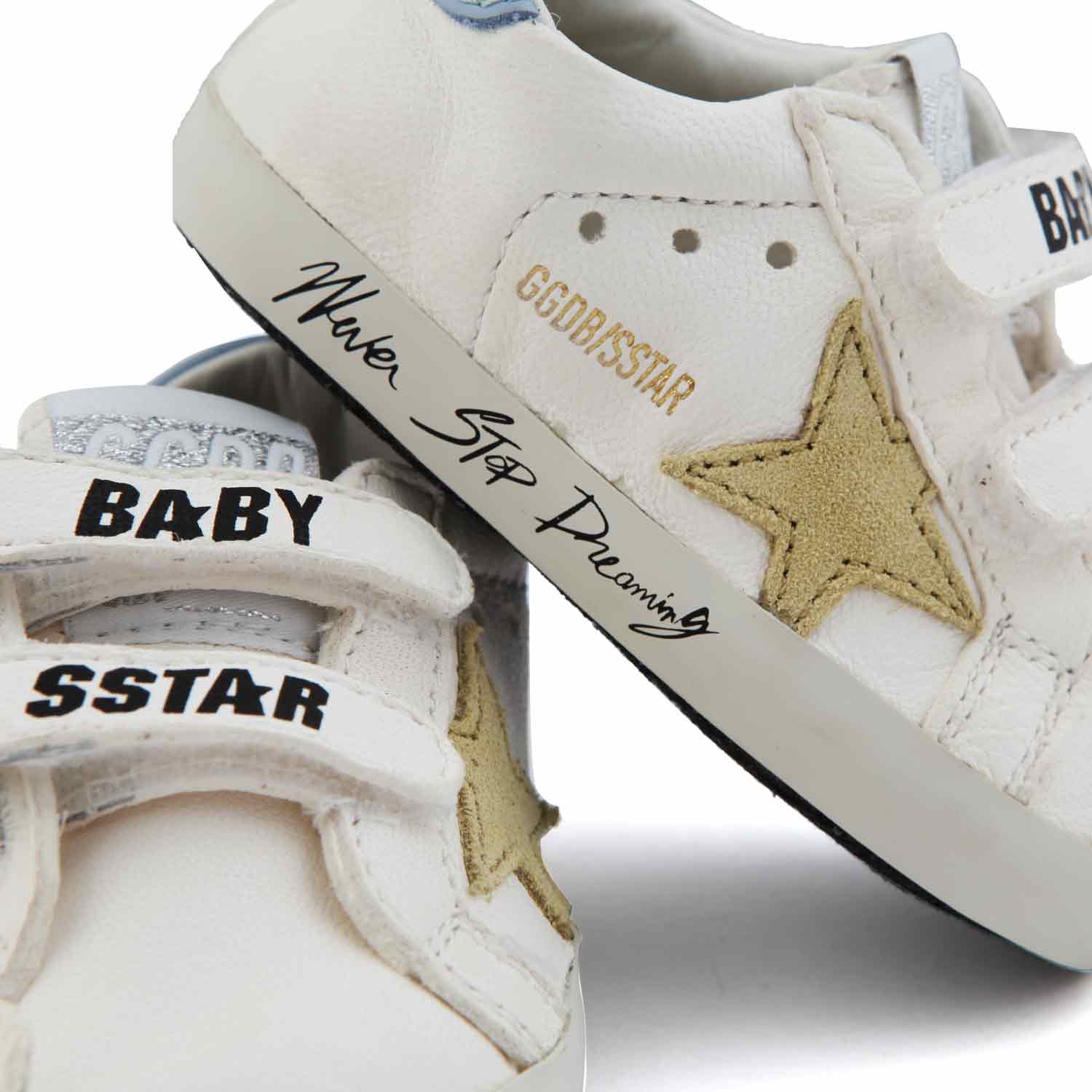 SNEAKER GGDB SSTAR BIANCA CON STELLA ORO NEONATA - annameglio.com abbigliamento moda