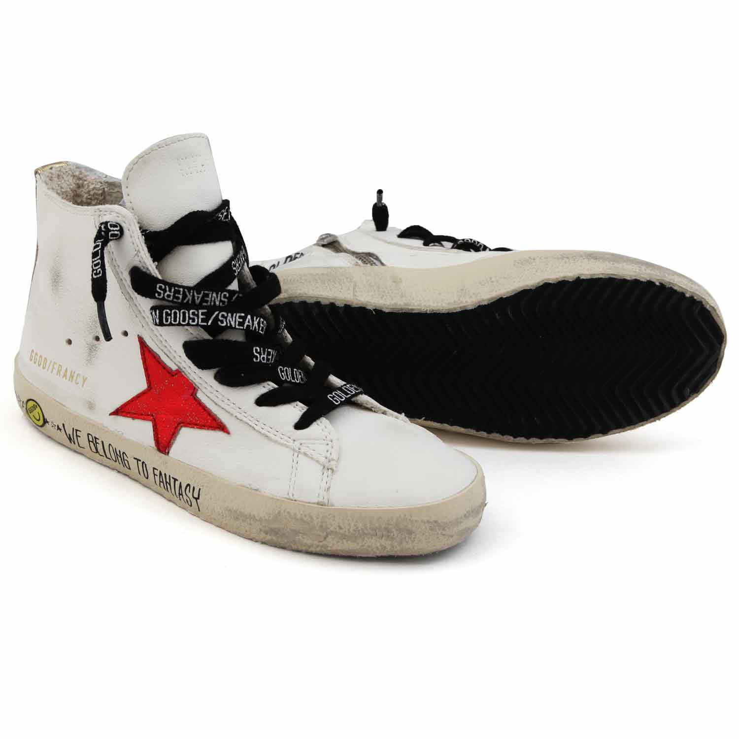 SNEAKER UNISEX FRANCY BIANCA, ROSSA E NERA TEEN - annameglio.com abbigliamento moda