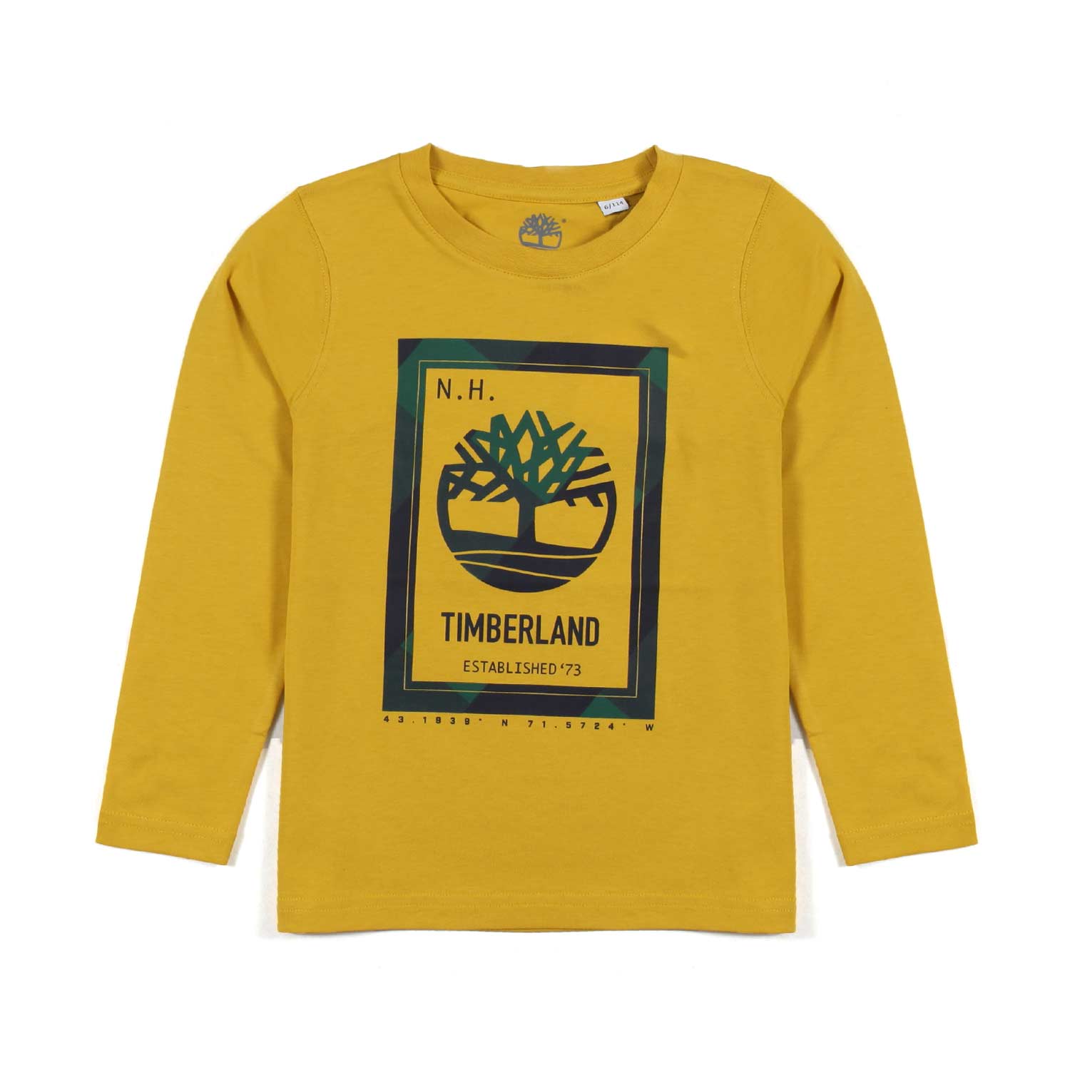 T-SHIRT MANICA LUNGA GIALLO OCRA CON MAXI LOGO - annameglio.com abbigliamento moda