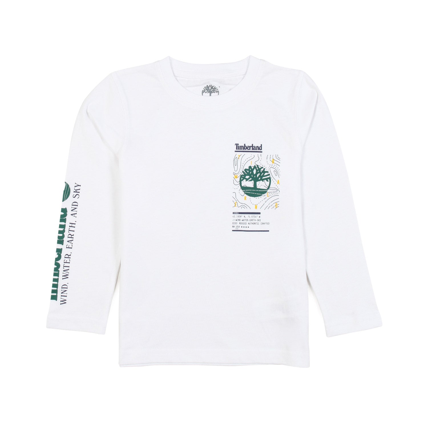 T-SHIRT MANICA LUNGA BIANCA CON LOGHI VERDI - annameglio.com abbigliamento moda