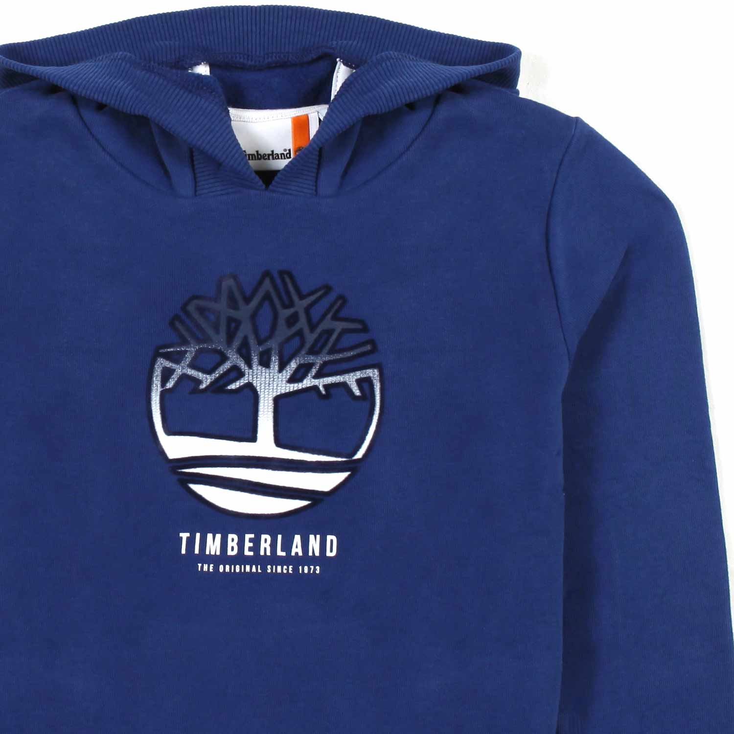 FELPA HOODIE BLU CON MAXI LOGO SFUMATO - annameglio.com abbigliamento moda