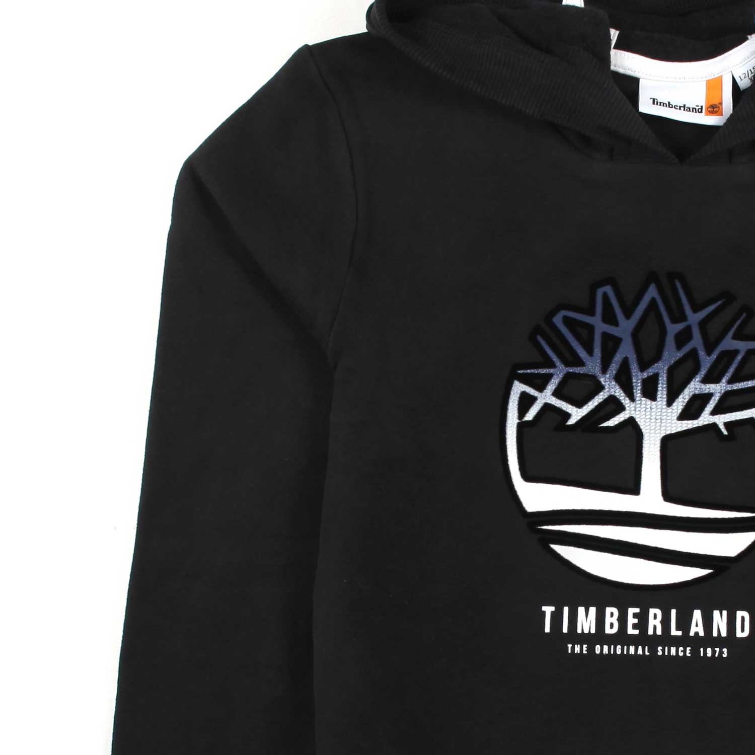 FELPA HOODIE NERA CON MAXI LOGO SFUMATO - annameglio.com abbigliamento moda