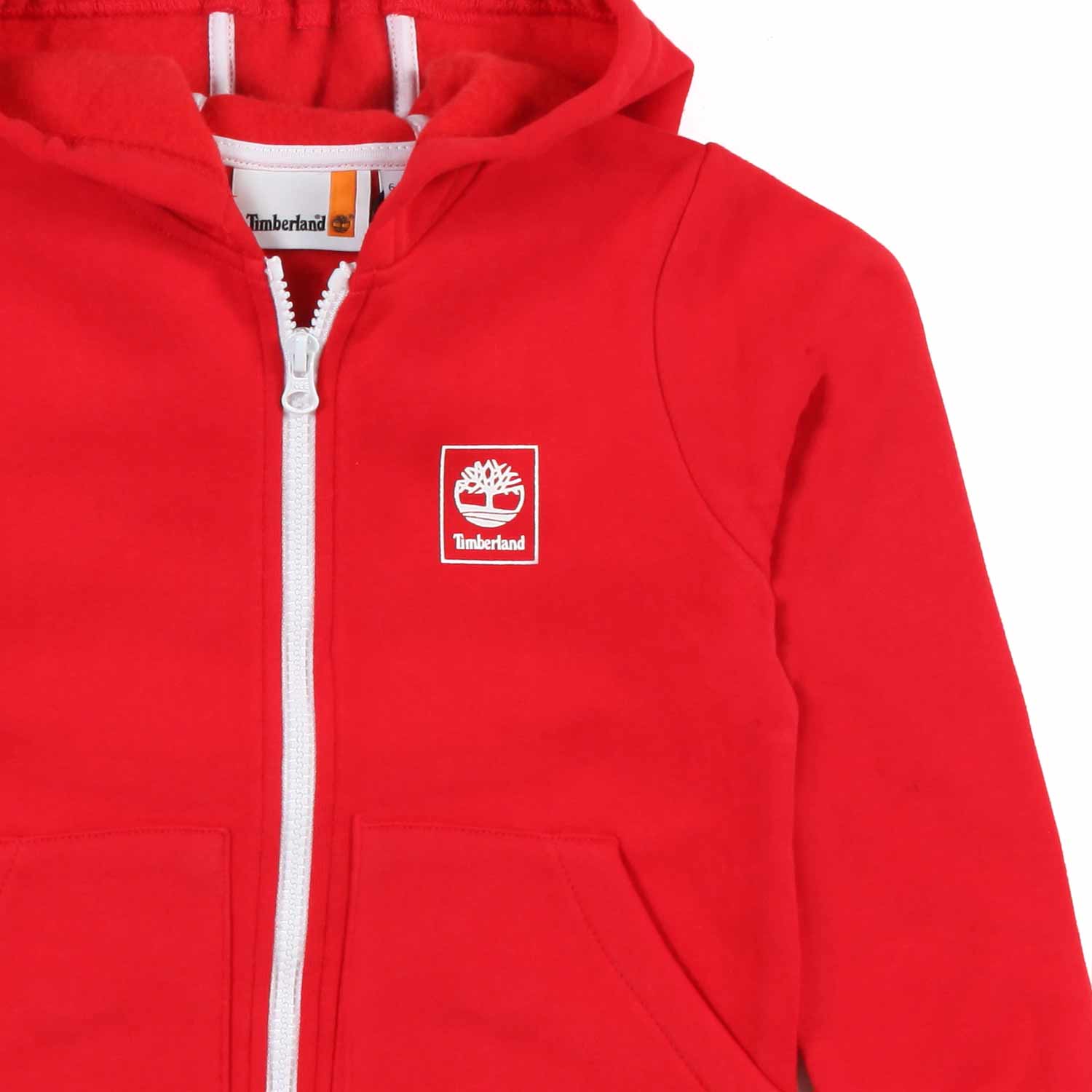 FELPA HOODIE ROSSA CON DETTAGLI BIANCHI - annameglio.com abbigliamento moda