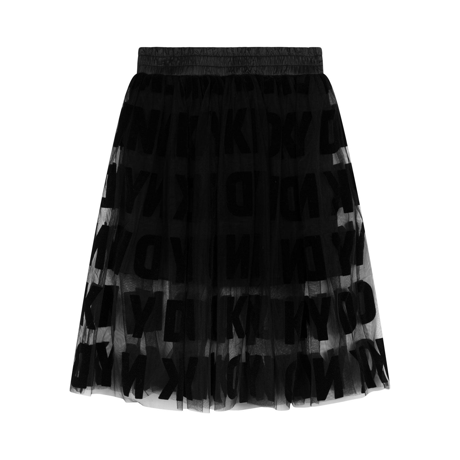 GONNA NERA IN TULLE FLOCCATO BAMBINA E TEEN - annameglio.com abbigliamento moda