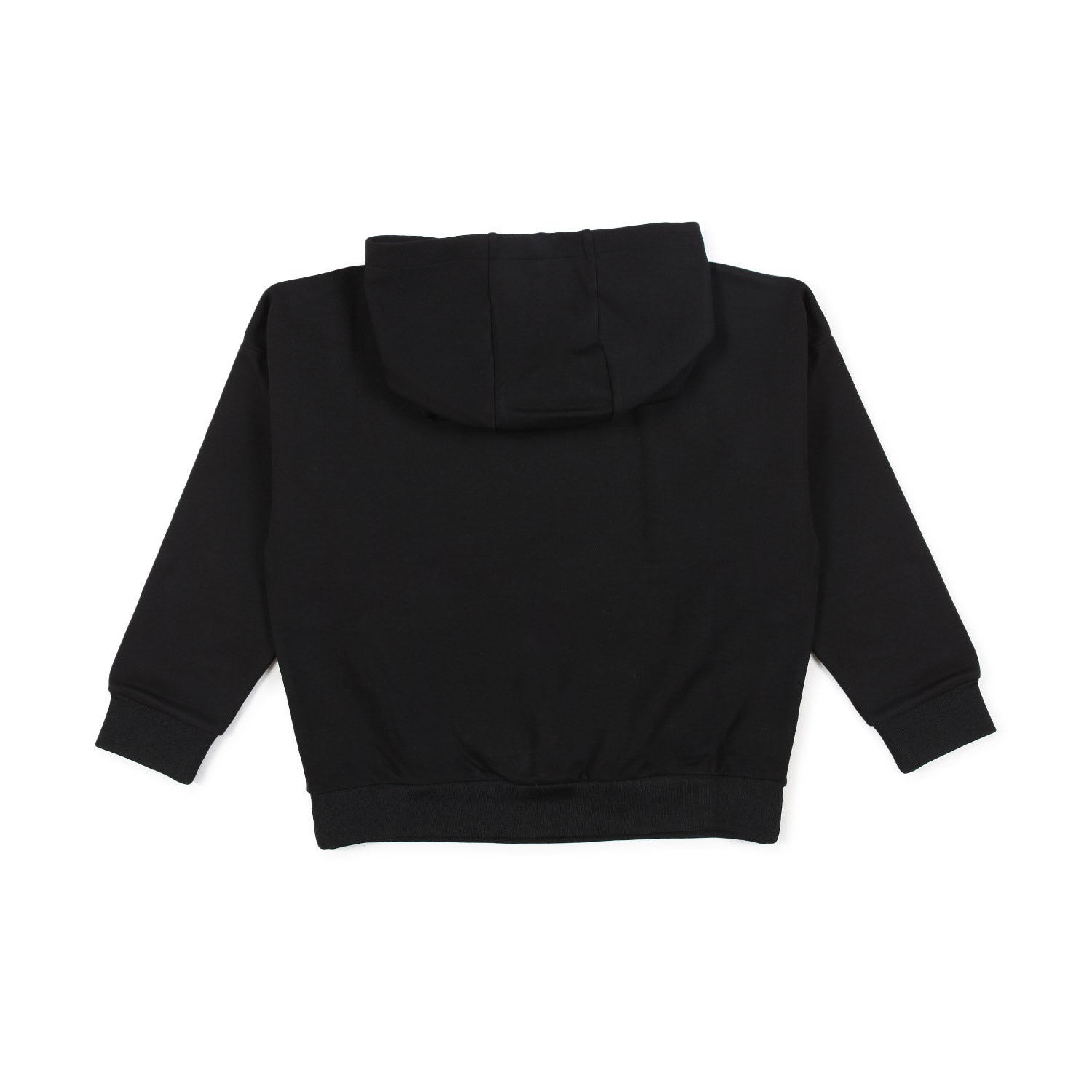 FELPA NERA CON CAPPUCCIO E TASCA PAILLETTES - annameglio.com abbigliamento moda