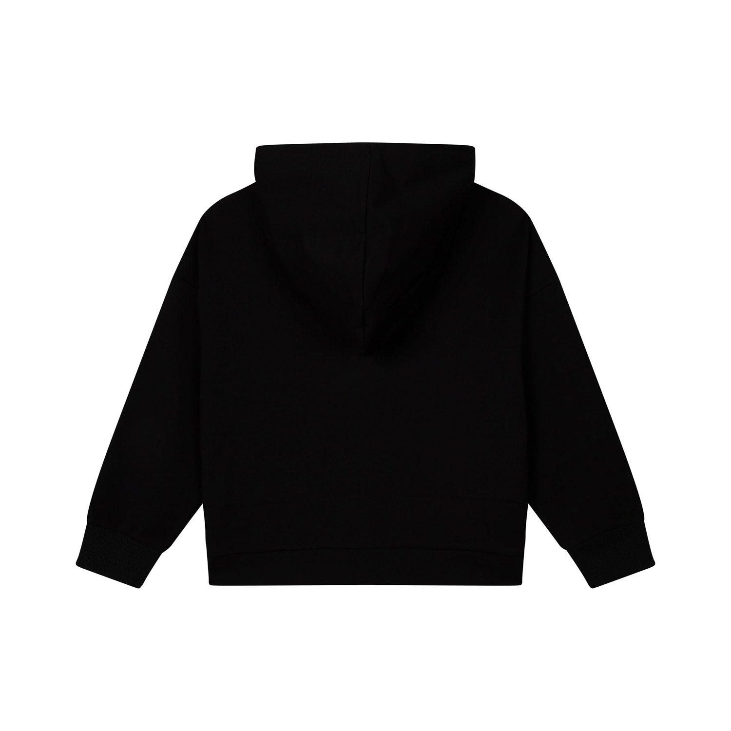 FELPA NERA CON CAPPUCCIO E 2 TASCHE PAILLETTES - annameglio.com abbigliamento moda