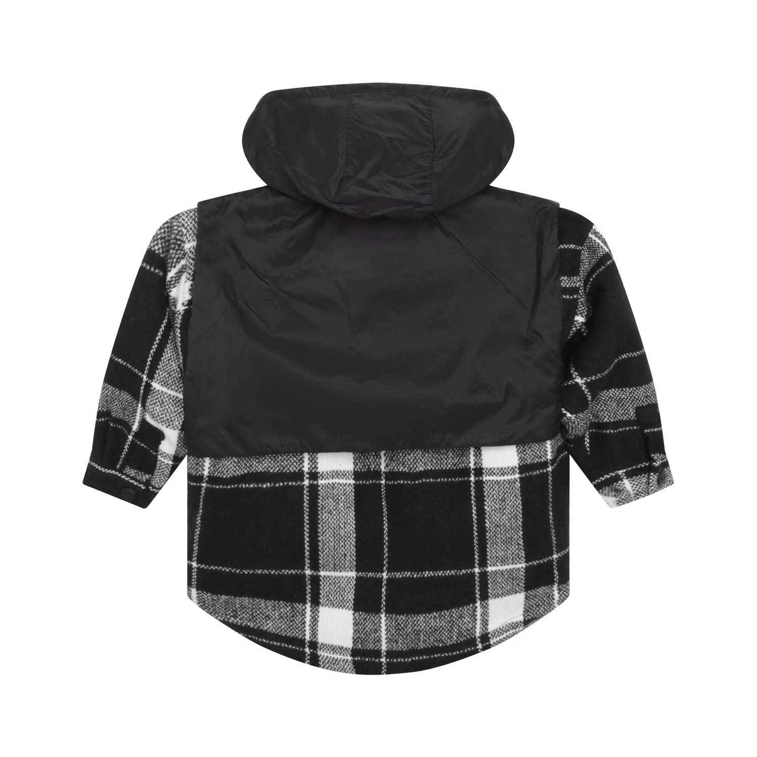 GIACCA CAMICIA NERA E BIANCA 2 IN 1 - annameglio.com abbigliamento moda