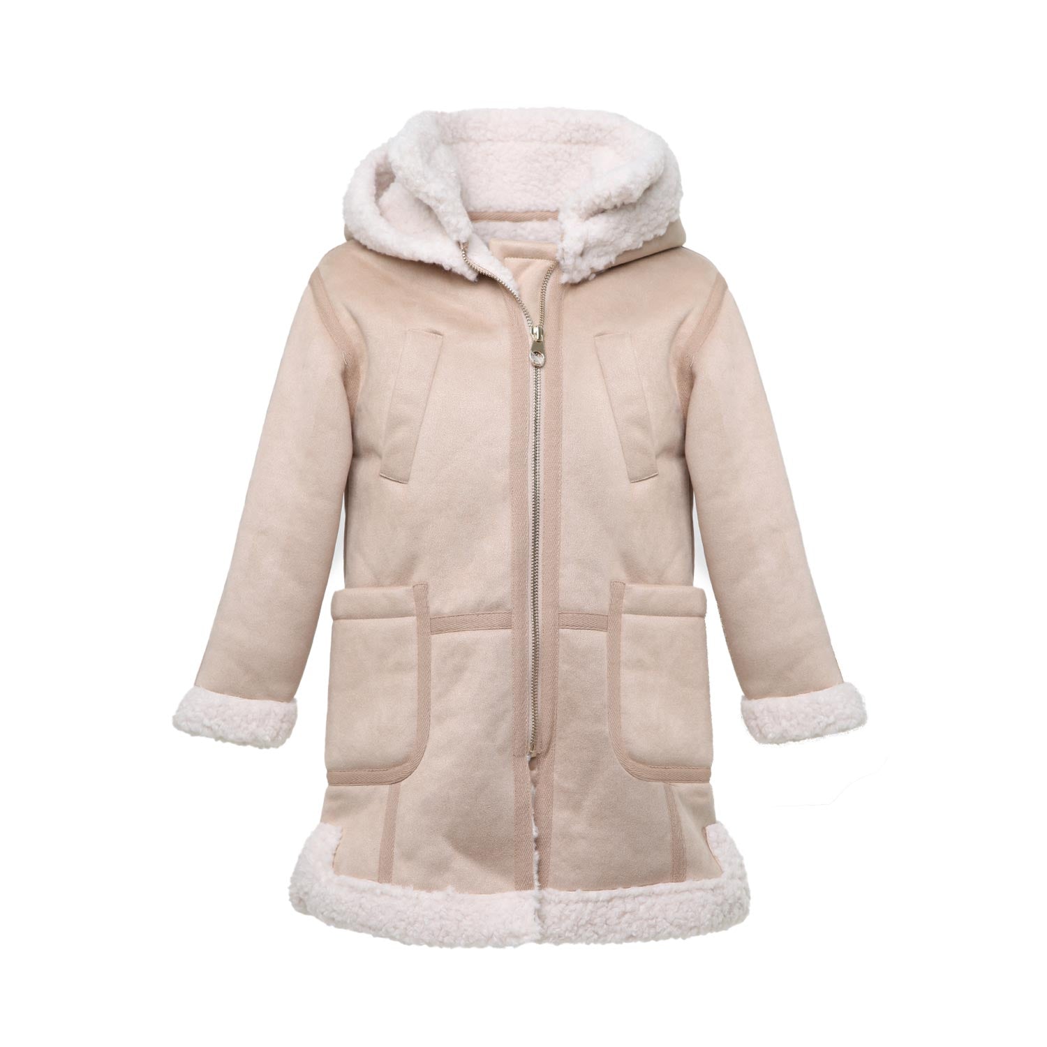 MONTONE ECOLOGICO BEIGE E ECRU BAMBINA E TEEN - annameglio.com abbigliamento moda