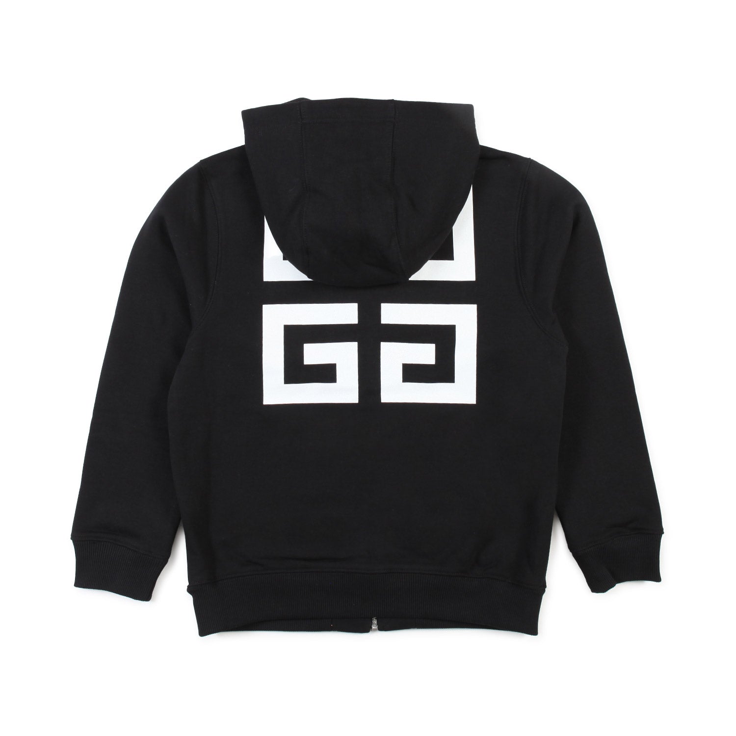 FELPA UNISEX NERA E BIANCA CON CAPPUCCIO - annameglio.com abbigliamento moda