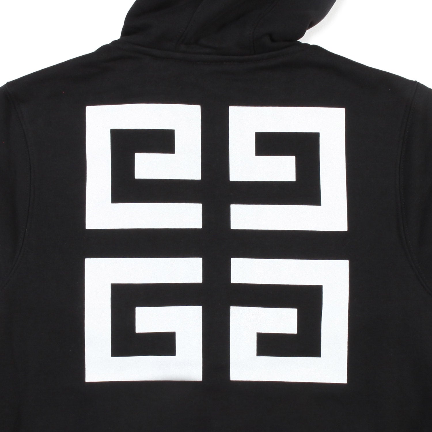 FELPA UNISEX NERA E BIANCA CON CAPPUCCIO - annameglio.com abbigliamento moda