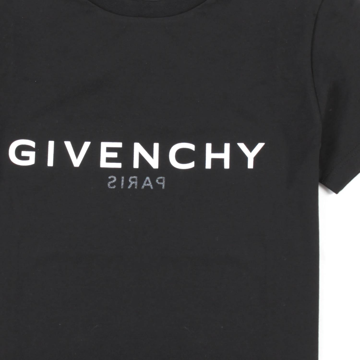 T-SHIRT NERA CON LOGHI BIANCHI BAMBINA TEEN - annameglio.com abbigliamento moda