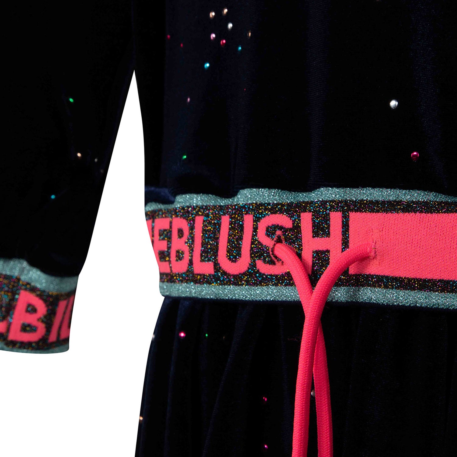 ABITO BLU NAVY CON STRASS MULTICOLOR BAMBINA - annameglio.com abbigliamento moda