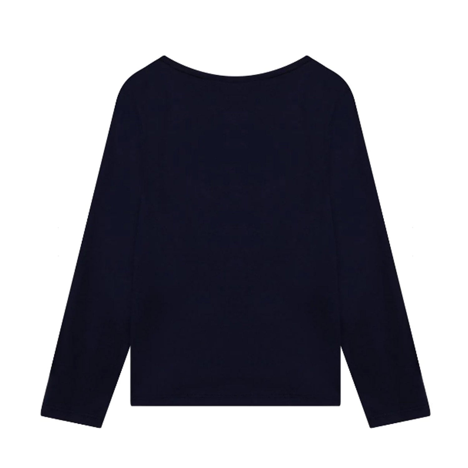 T-SHIRT MANICA LUNGA BLU NAVY CON CUORE BAMBINA - annameglio.com abbigliamento moda