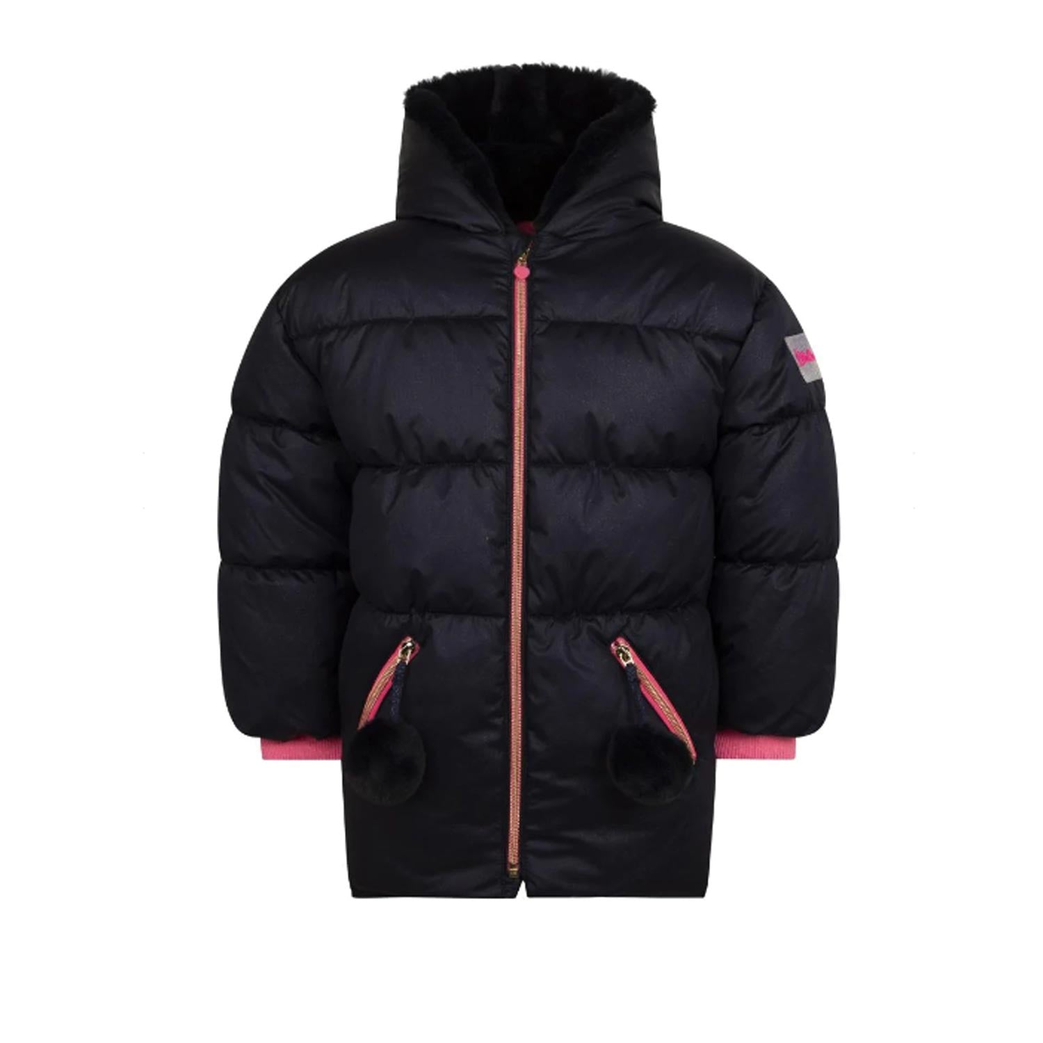 GIUBBOTTO BLU SCURO E ROSA FLUO BAMBINA - annameglio.com abbigliamento moda