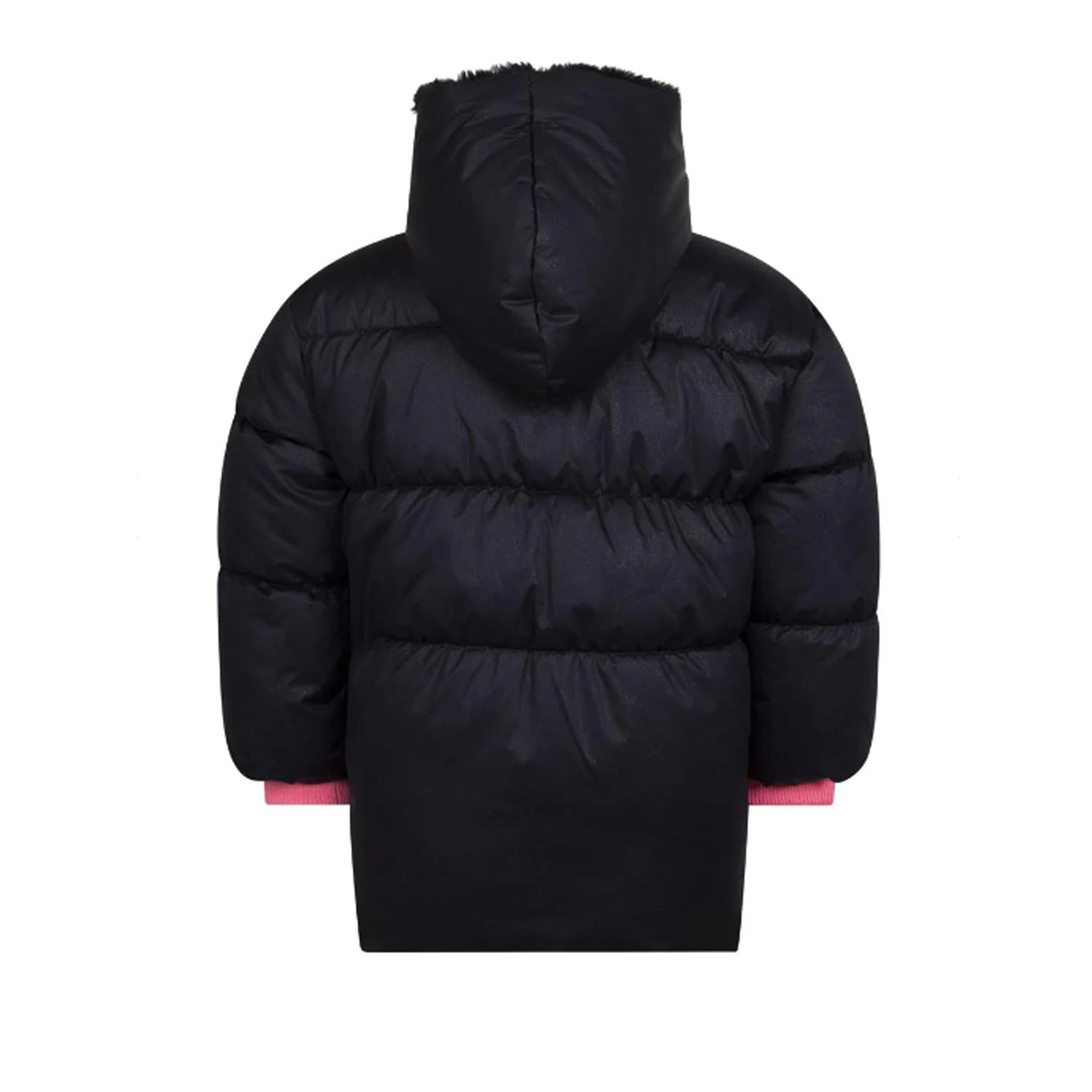 GIUBBOTTO BLU SCURO E ROSA FLUO BAMBINA - annameglio.com abbigliamento moda