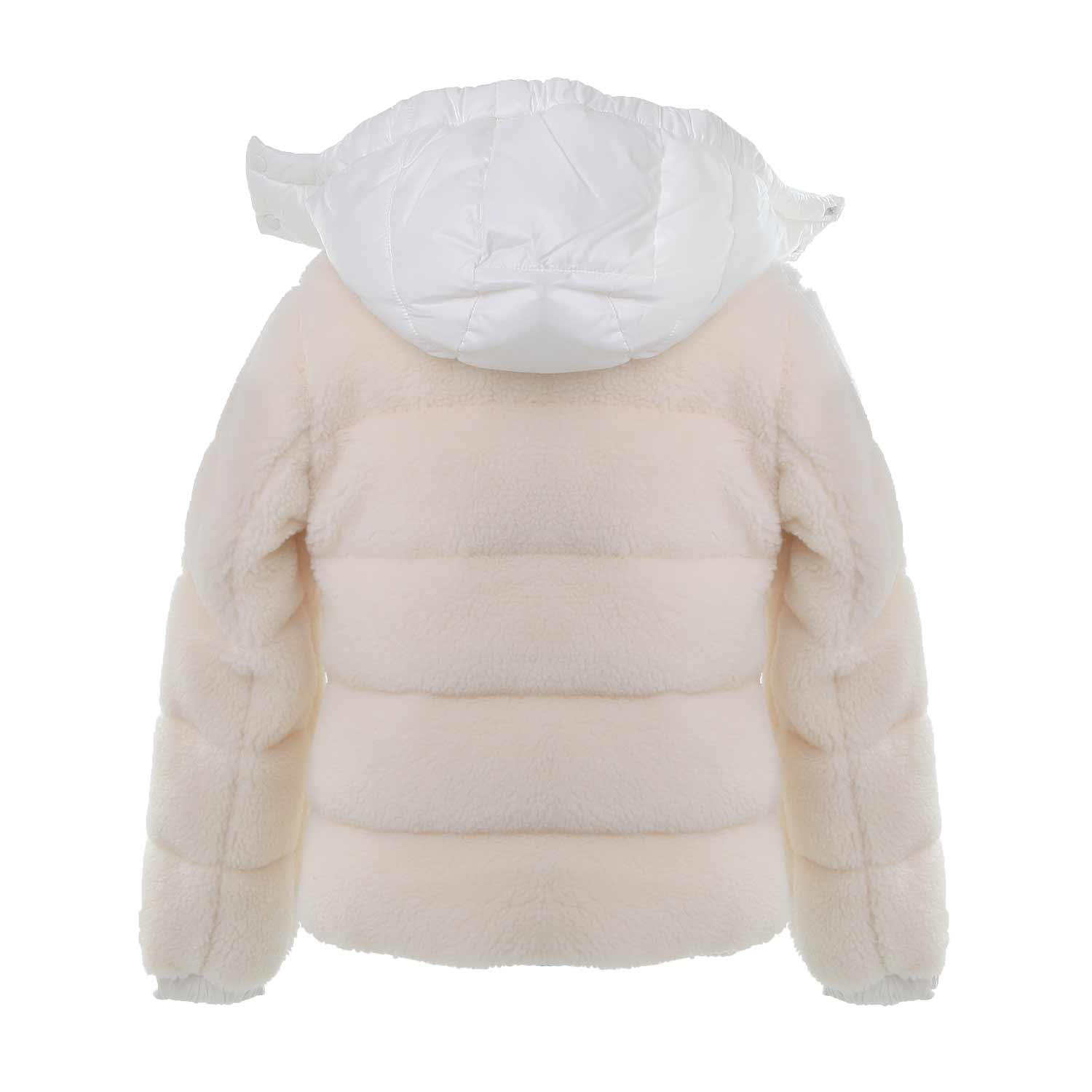 GIUBBOTTO RIDGE BIANCO IN ECO TEDDY E NYLON - annameglio.com abbigliamento moda