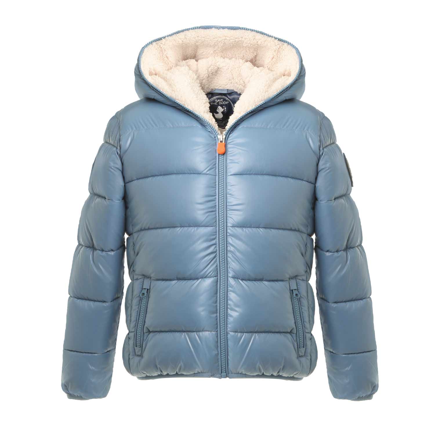 PIUMINO GAVIN BLU POLVERE CON FODERA ECO TEDDY - annameglio.com abbigliamento moda