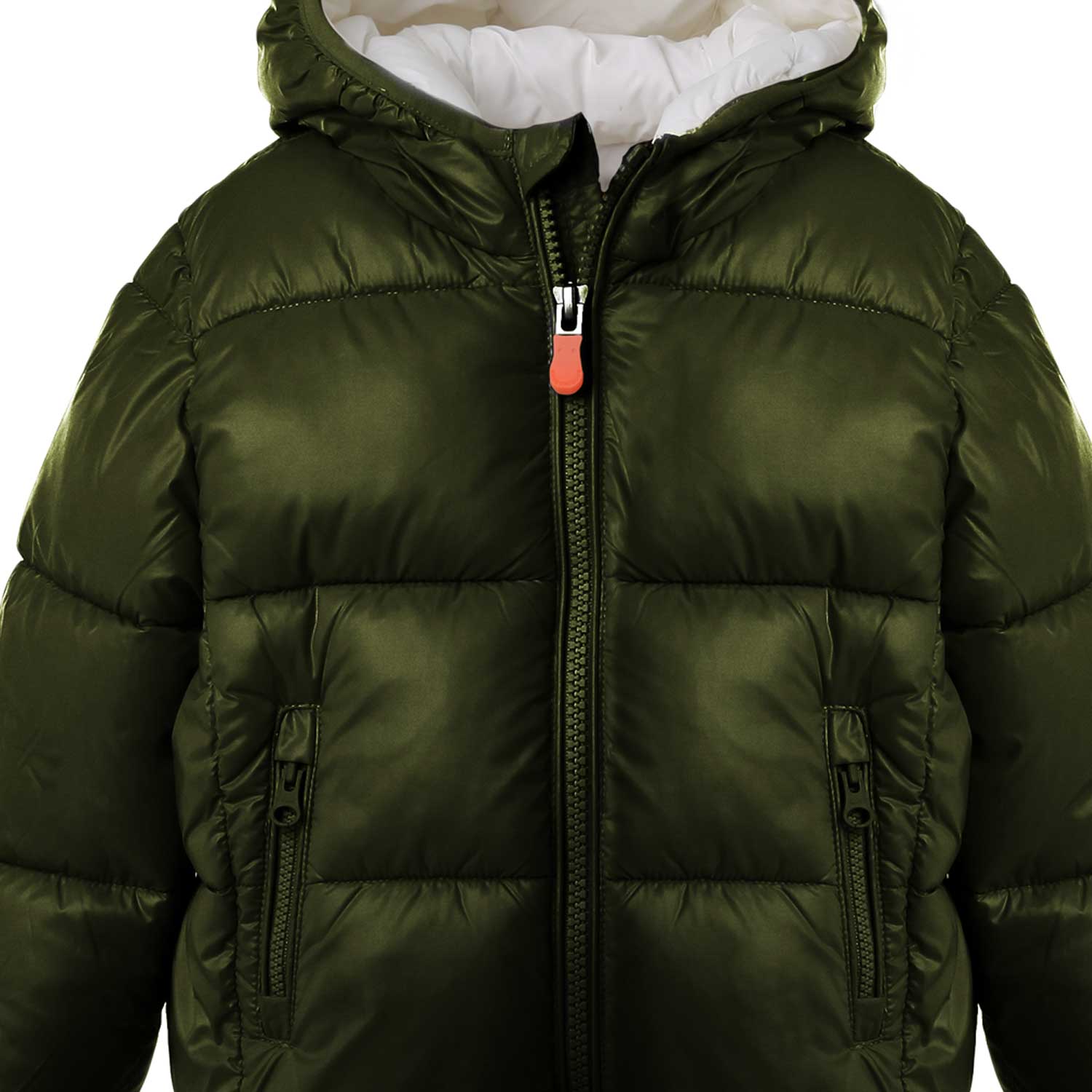 PIUMINO JODY VERDE MILITARE E BIANCO NEONATO - annameglio.com abbigliamento moda