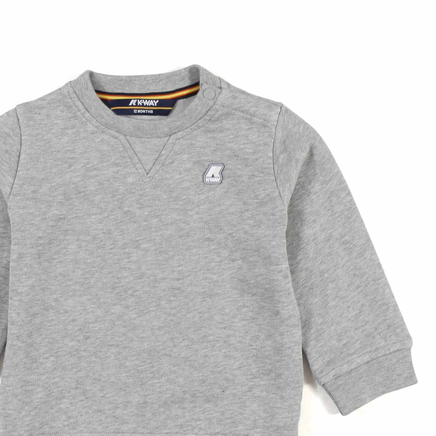 FELPA BAPTISTE FLEECE GRIGIO MELANGE BABY UNISEX - annameglio.com abbigliamento moda