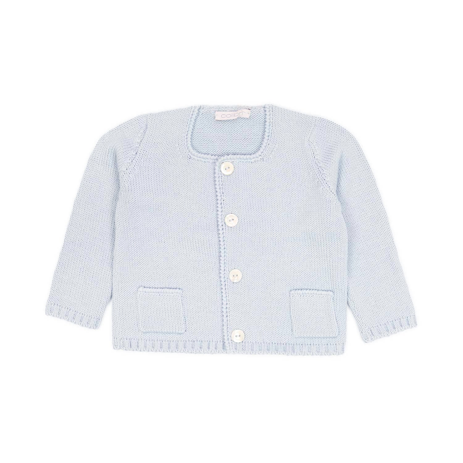 CARDIGAN CELESTE BEBÈ UNISEX - annameglio.com abbigliamento moda